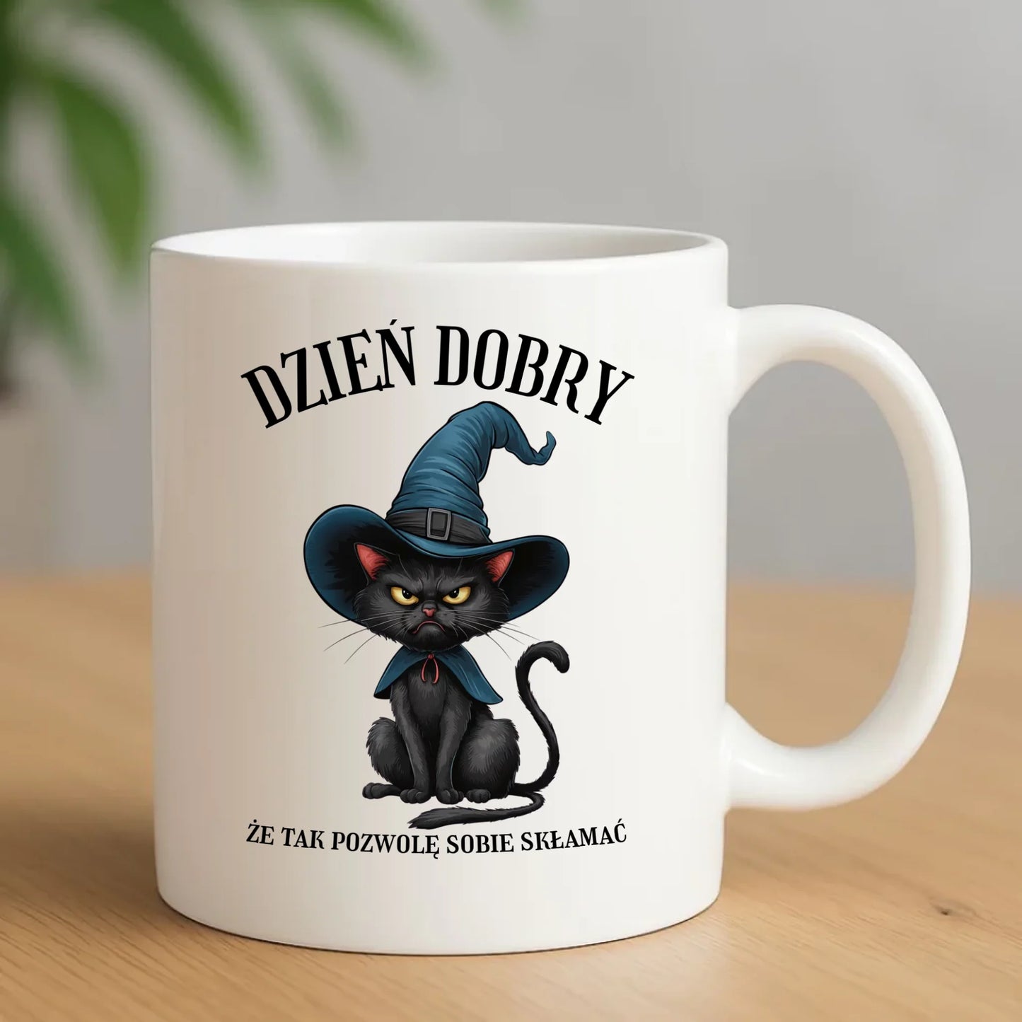 Kubek halloweenowy - Dzień dobry, że tak pozwolę sobie skłamać HL27 - StoryCups.pl