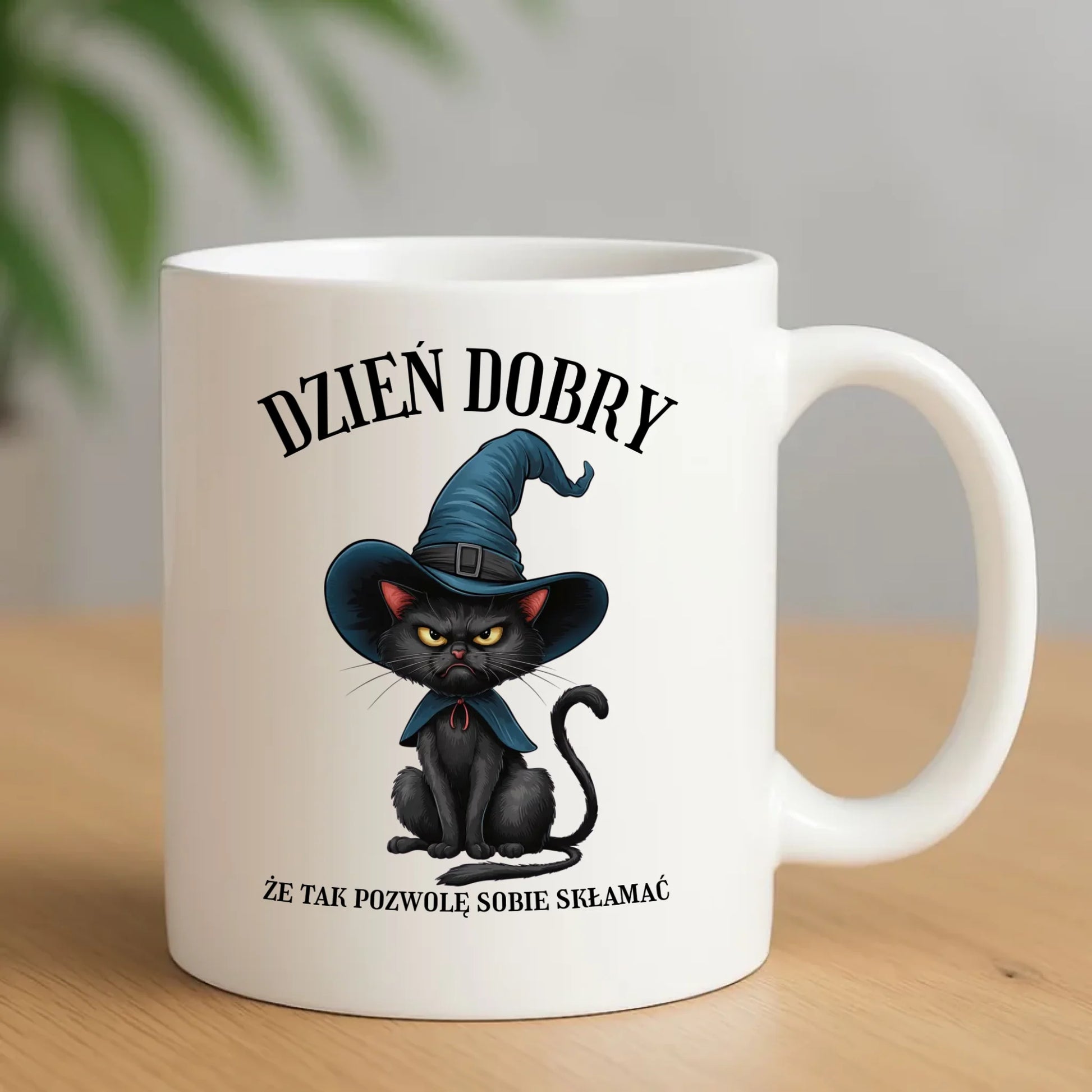 Kubek halloweenowy - Dzień dobry, że tak pozwolę sobie skłamać HL27 - StoryCups.pl