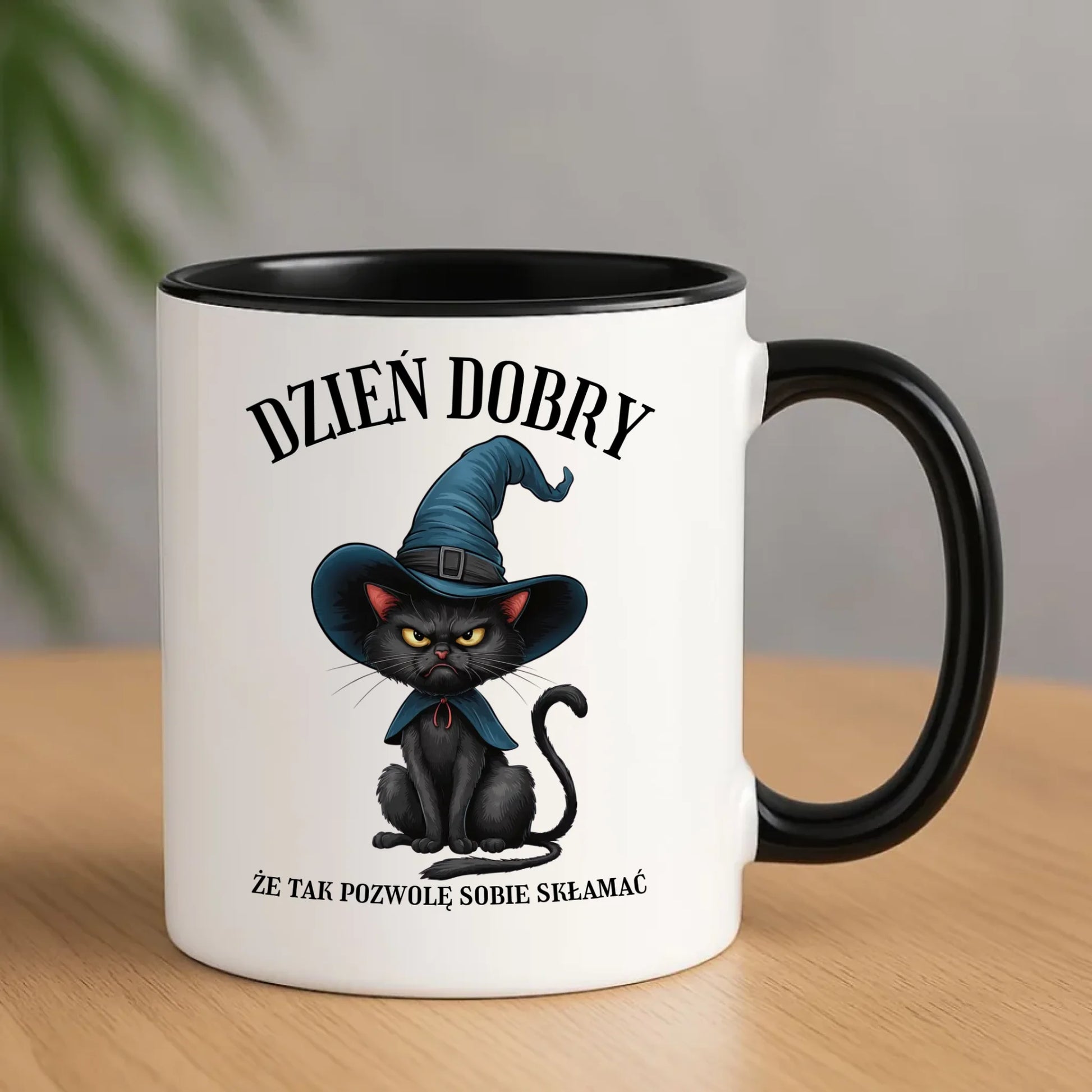 Kubek halloweenowy - Dzień dobry, że tak pozwolę sobie skłamać HL27 - StoryCups.pl