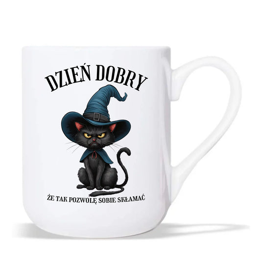 Kubek elegant halloweenowy - Dzień dobry, że tak pozwolę sobie skłamać HL27