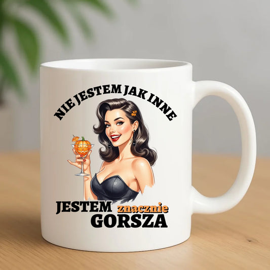 Kubek damski halloweenowy - Nie jestem jak inne HL24