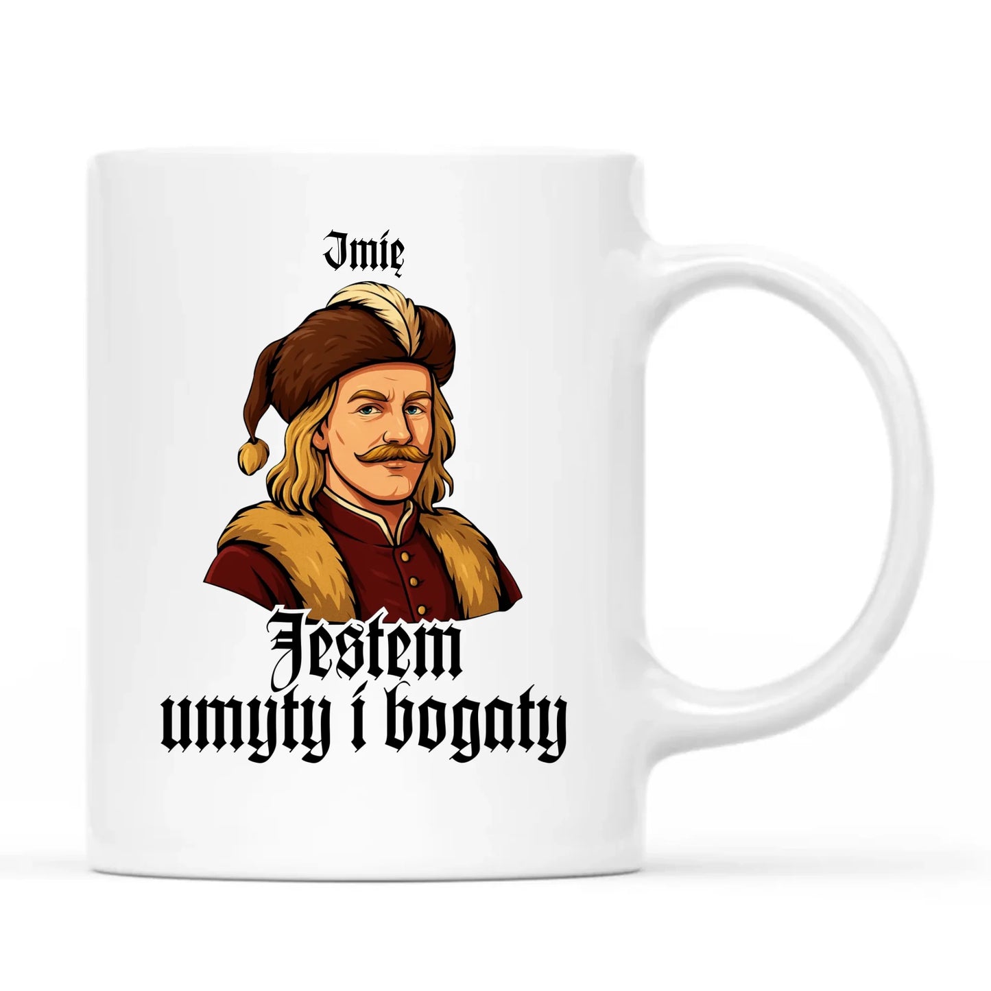 Kubek - Jestem umyty i bogaty - dla fanów serialu 1670 - personalizowany H60 - StoryCups.pl