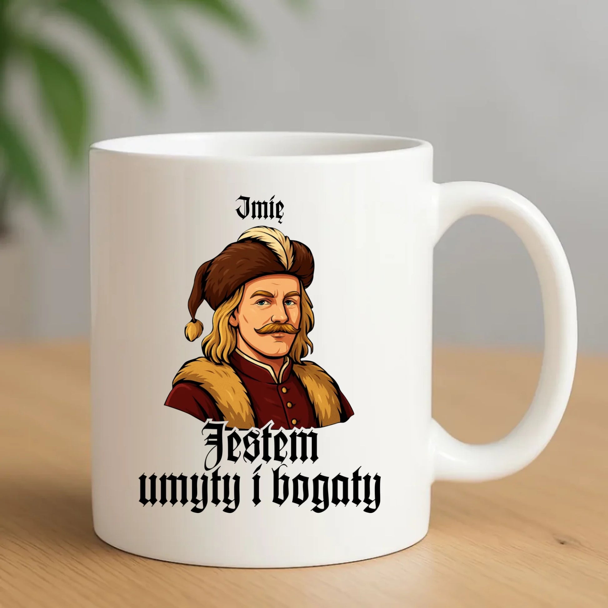 Kubek - Jestem umyty i bogaty - dla fanów serialu 1670 - personalizowany H60 - StoryCups.pl
