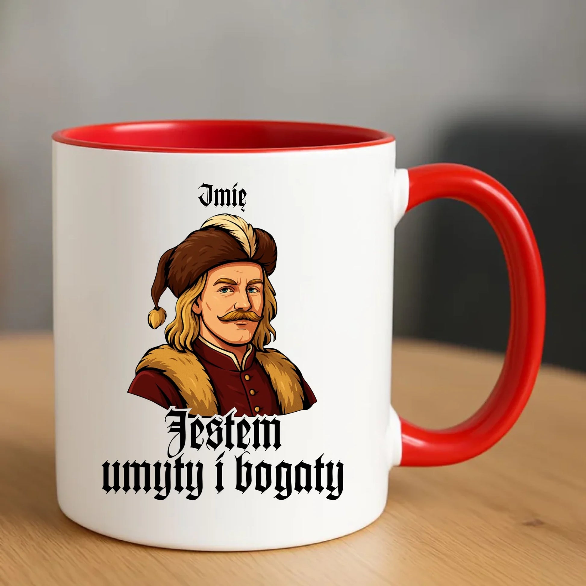 Kubek - Jestem umyty i bogaty - dla fanów serialu 1670 - personalizowany H60 - StoryCups.pl