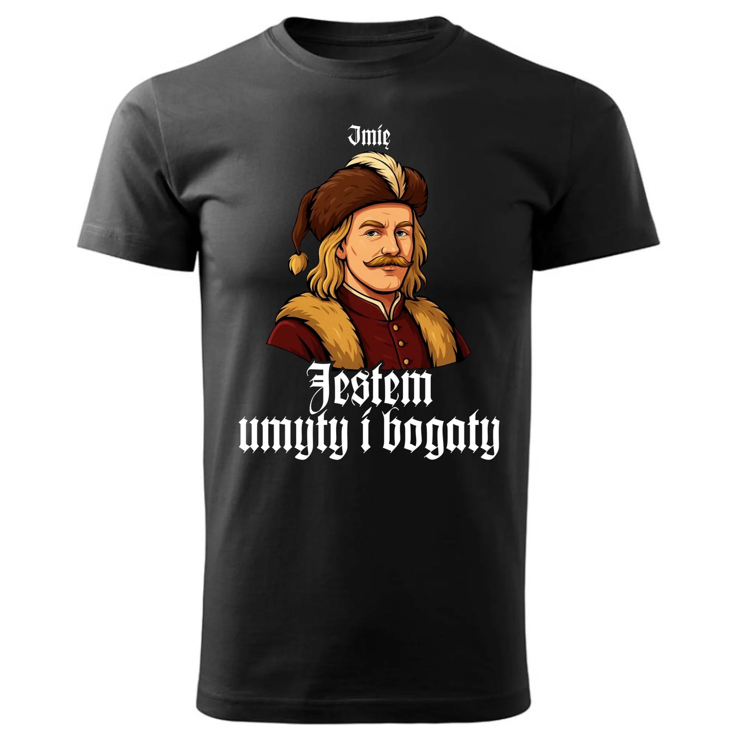 Koszulka męska - Jestem umyty i bogaty - dla fanów serialu 1670 - personalizowana H60 - StoryCups.pl