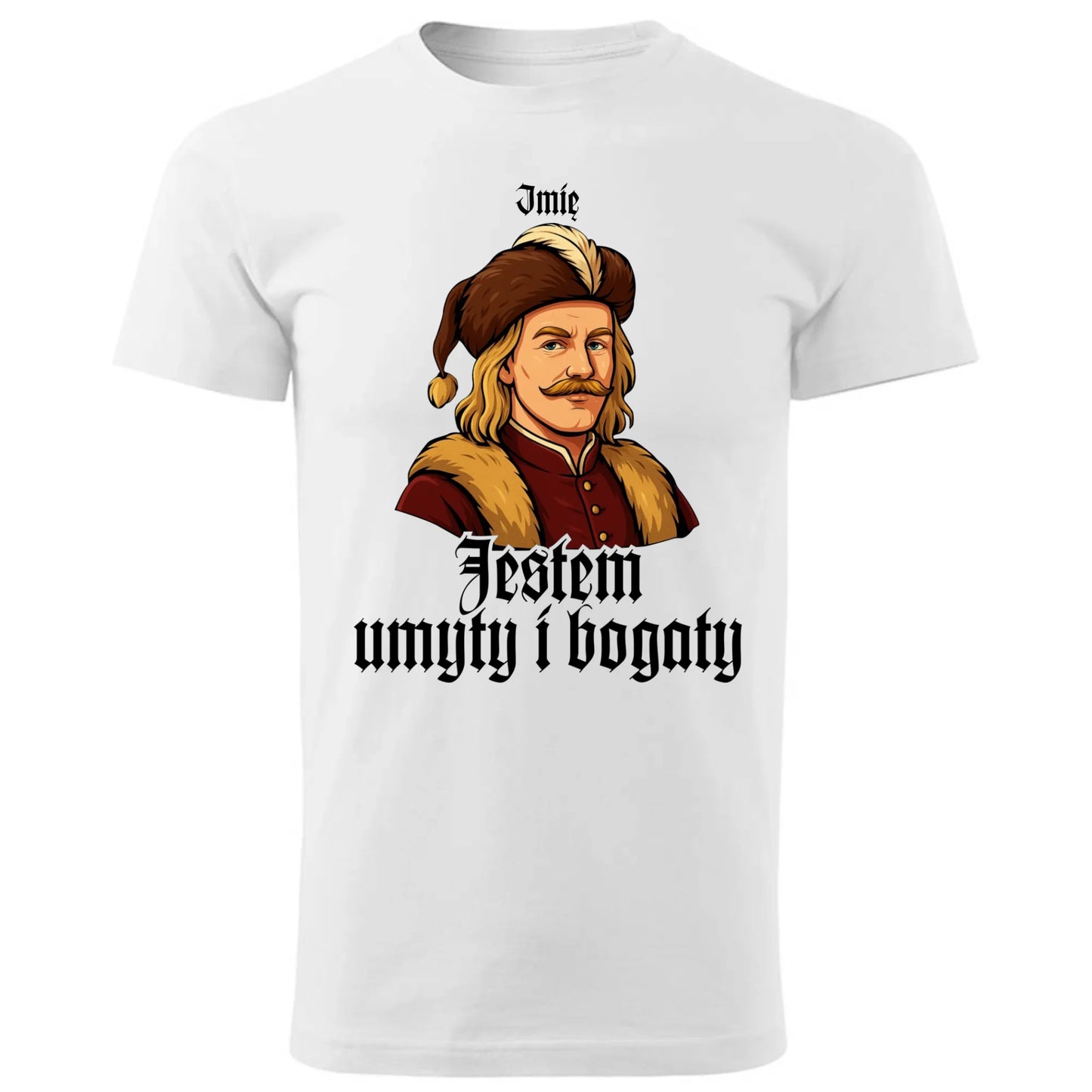 Koszulka męska - Jestem umyty i bogaty - dla fanów serialu 1670 - personalizowana H60 - StoryCups.pl