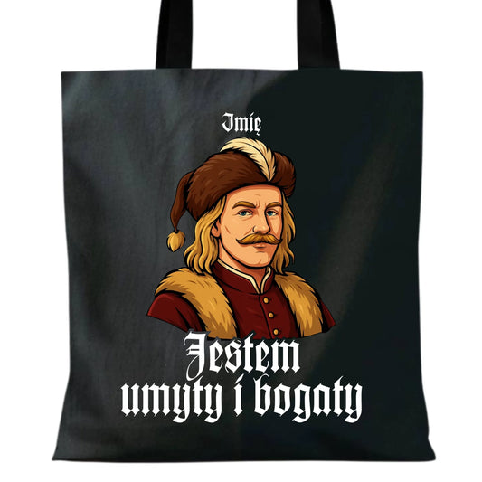 Torba - Jestem umyty i bogaty - dla fanów serialu 1670 - personalizowana H60 - StoryCups.pl