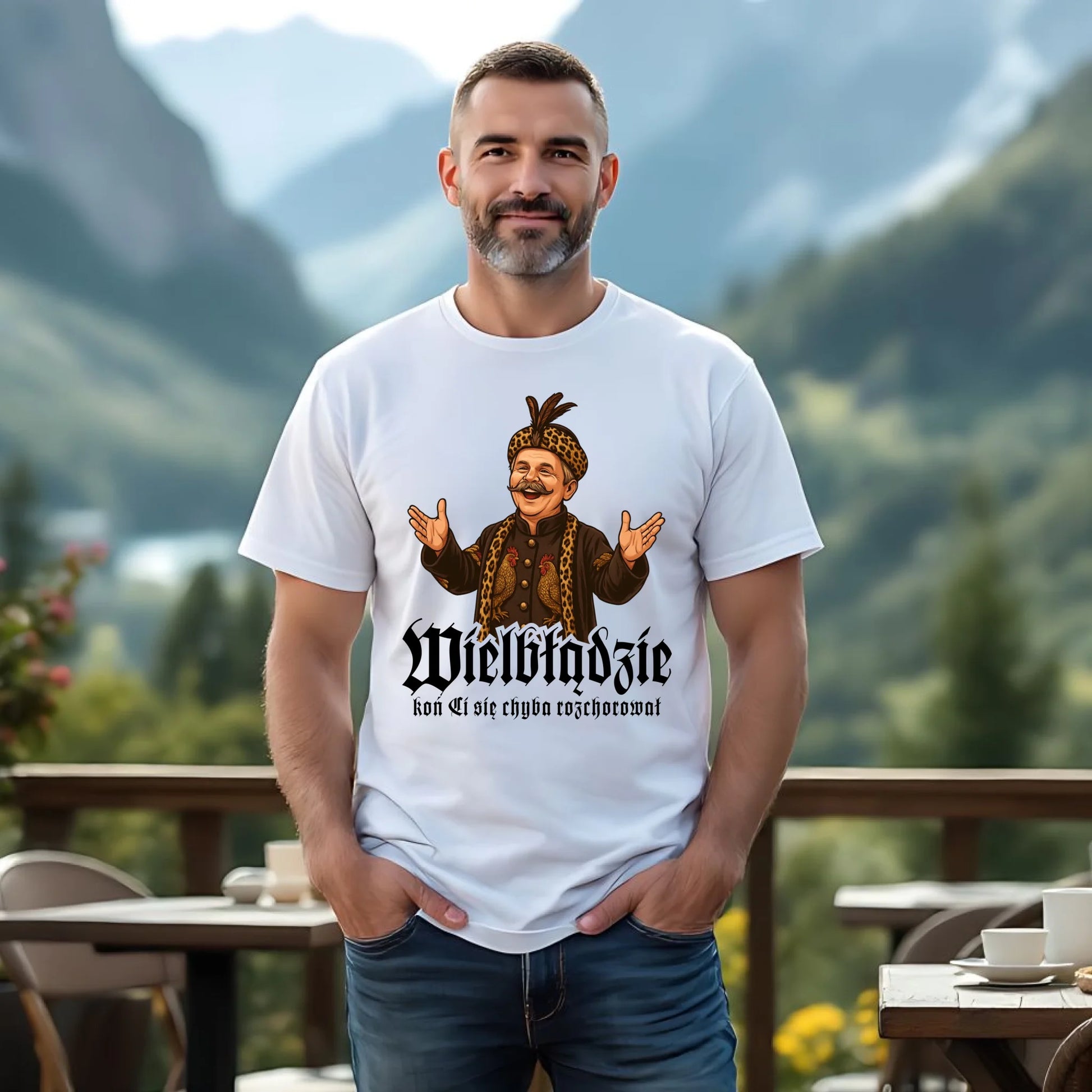 Koszulka męska - Wielbłądzie, koń Ci się chyba rozchorował - dla fanów serialu 1670 H61 - StoryCups.pl