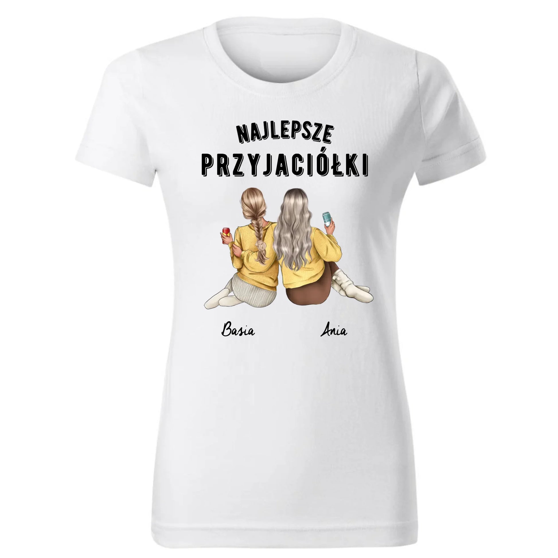 Koszulka damska - prezent dla przyjaciółek - Najlepsze przyjaciółki 2-4 osób - personalizowana PR01 - StoryCups.pl