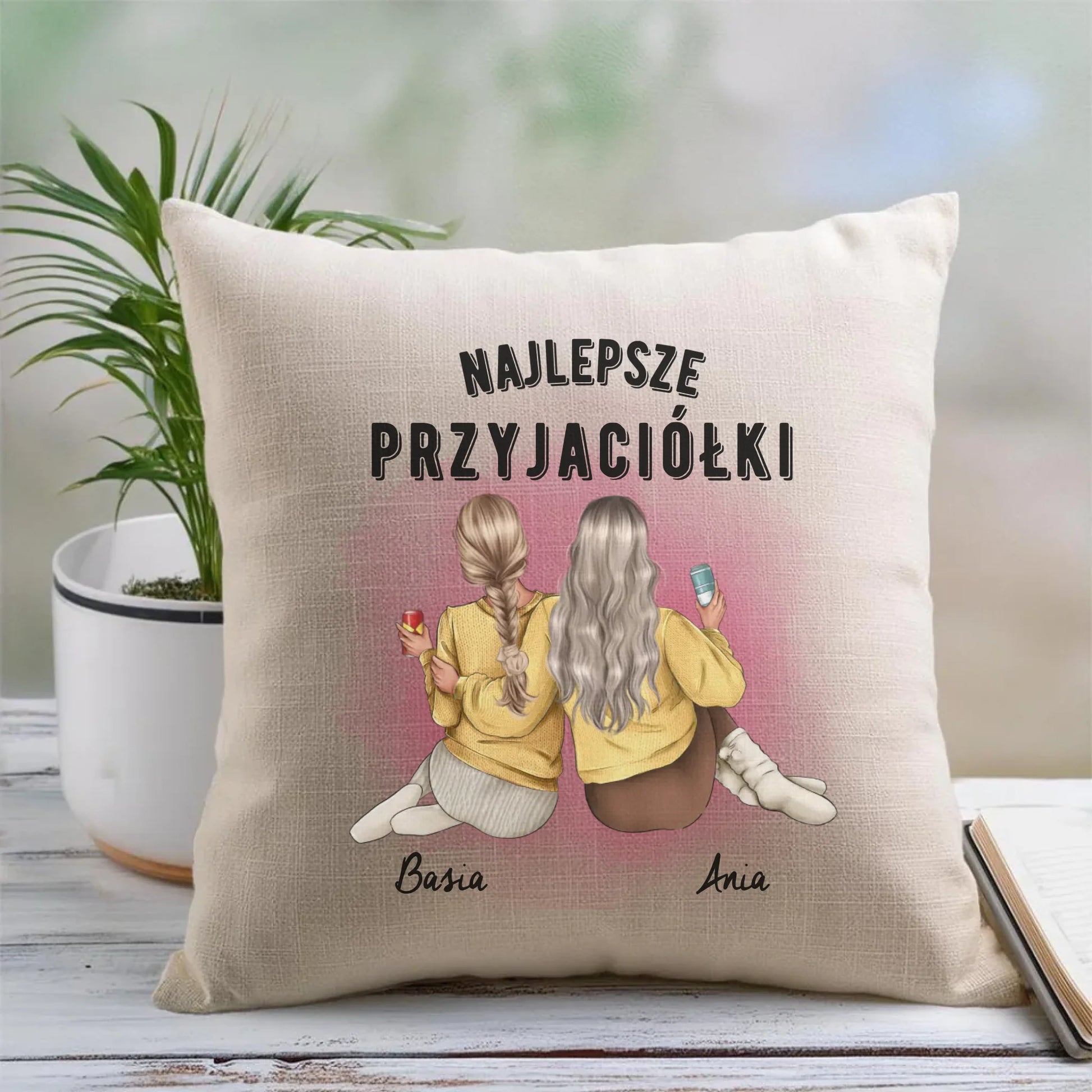 Poduszka - prezent dla przyjaciółek - Najlepsze przyjaciółki 2-4 osób - personalizowana PR01 - StoryCups.pl