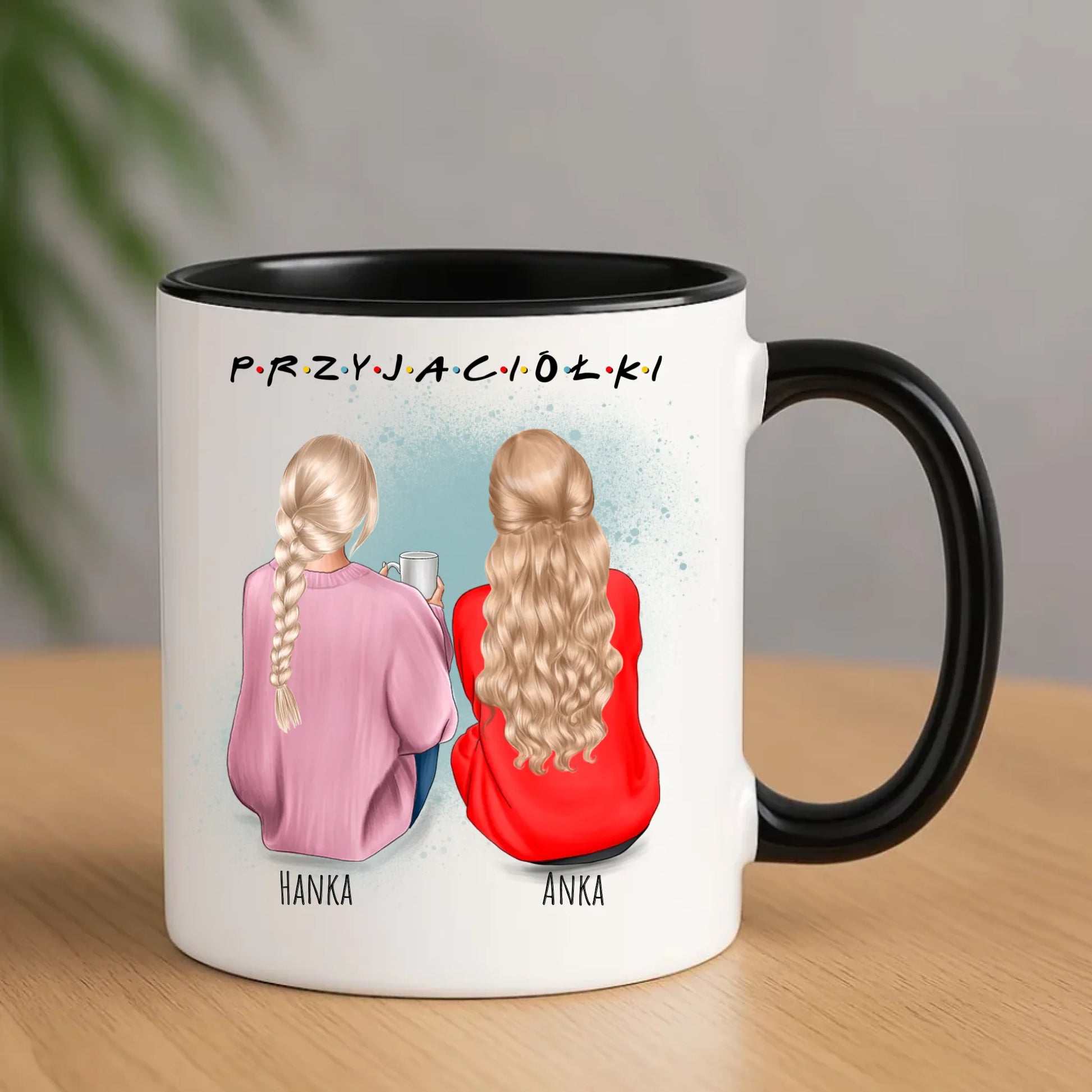Kubek - prezent dla przyjaciółki - personalizowane postacie 2-4 osoby PR02 - StoryCups.pl