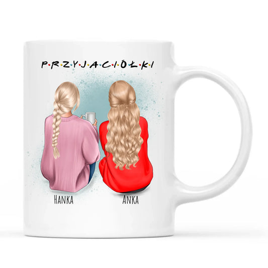 Kubek - prezent dla przyjaciółki - personalizowane postacie 2-4 osoby PR02 - StoryCups.pl