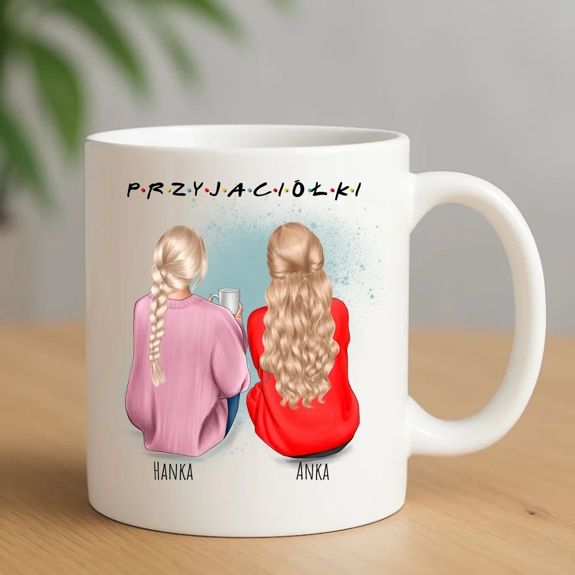 Kubek - prezent dla przyjaciółki - personalizowane postacie 2-4 osoby PR02 - StoryCups.pl