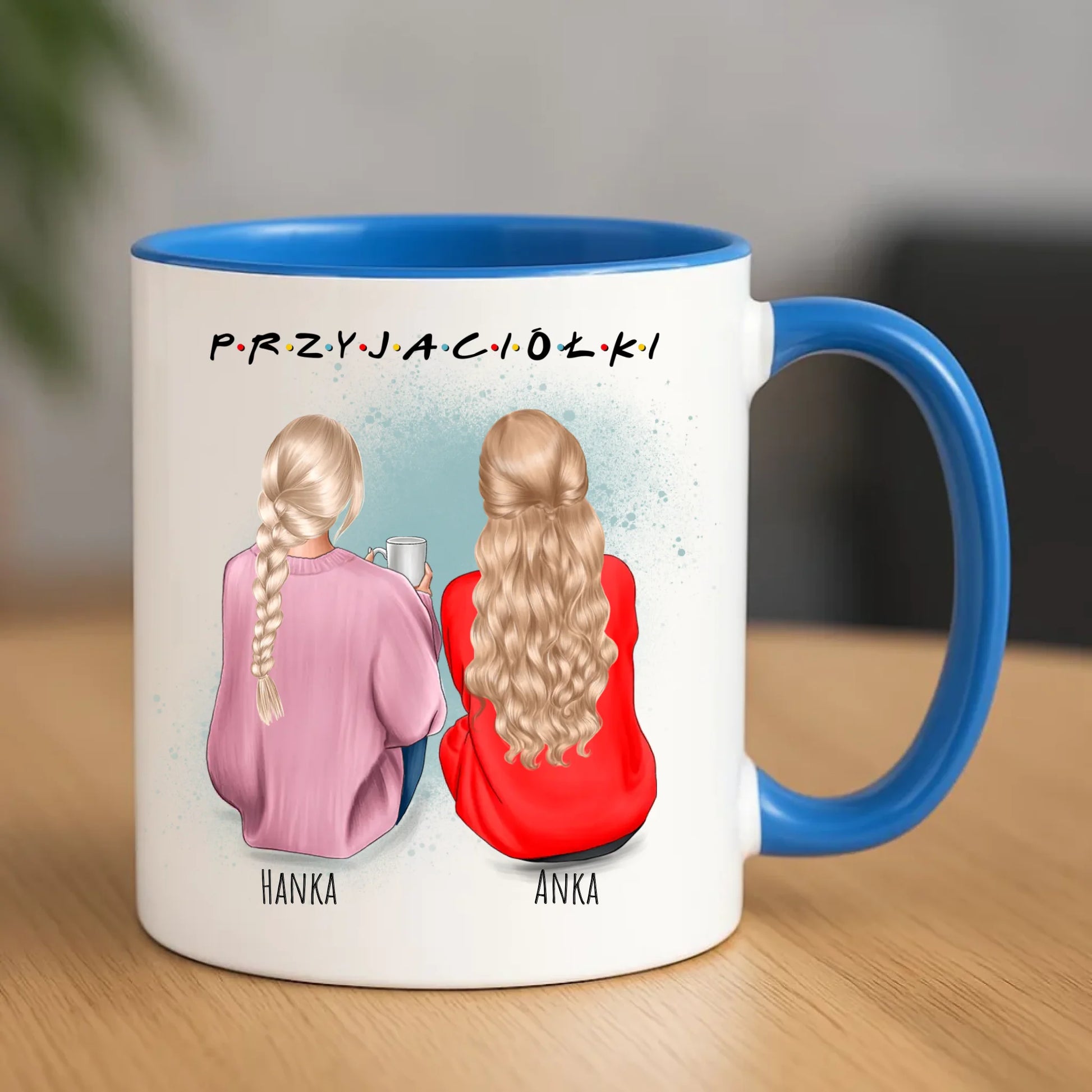 Kubek - prezent dla przyjaciółki - personalizowane postacie 2-4 osoby PR02 - StoryCups.pl
