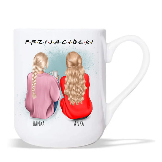 Kubek elegant - prezent dla przyjaciółki - personalizowane postacie 2-4 osoby PR02 - StoryCups.pl