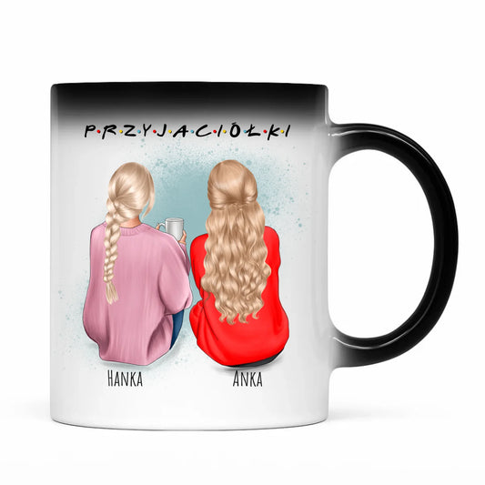 Kubek magiczny - prezent dla przyjaciółki - personalizowane postacie 2-4 osoby PR02 - StoryCups.pl