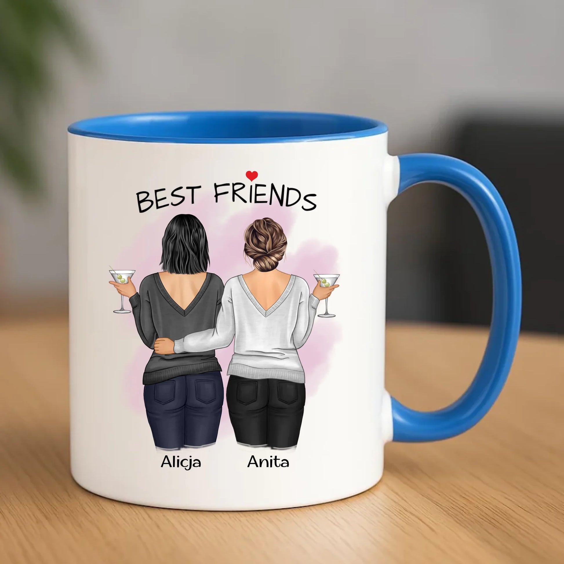 Kubek - prezent dla przyjaciółki - Best Friends - personalizowane postacie 2-4 osoby PR03 - StoryCups.pl