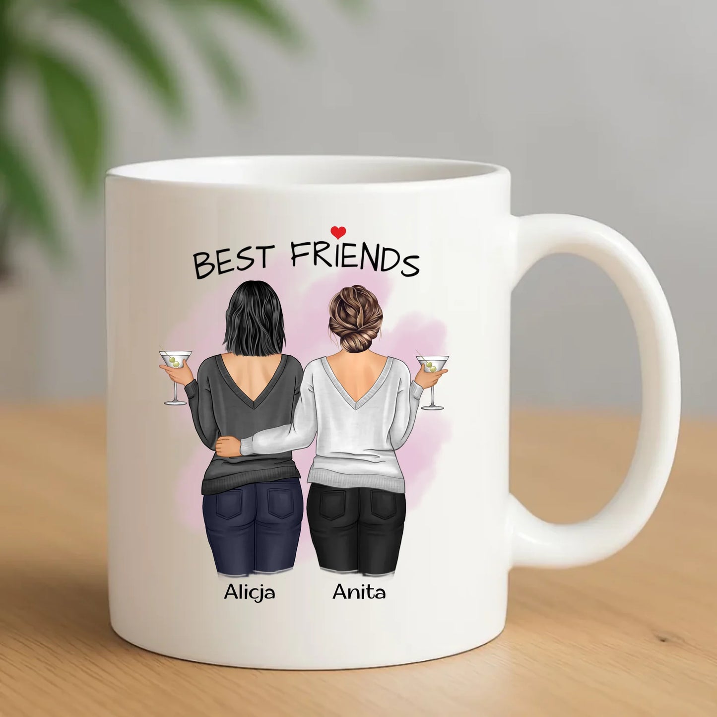 Kubek - prezent dla przyjaciółki - Best Friends - personalizowane postacie 2-4 osoby PR03 - StoryCups.pl