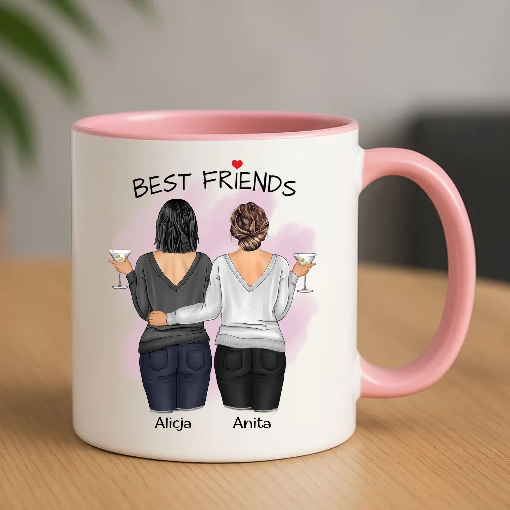 Kubek - prezent dla przyjaciółki - Best Friends - personalizowane postacie 2-4 osoby PR03 - StoryCups.pl