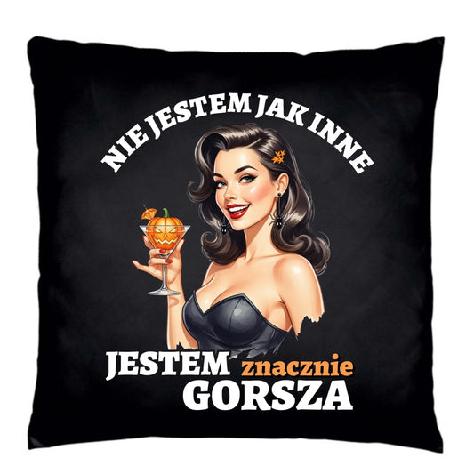 Poduszka dekoracyjna halloweenowa - Nie jestem jak inne HL24
