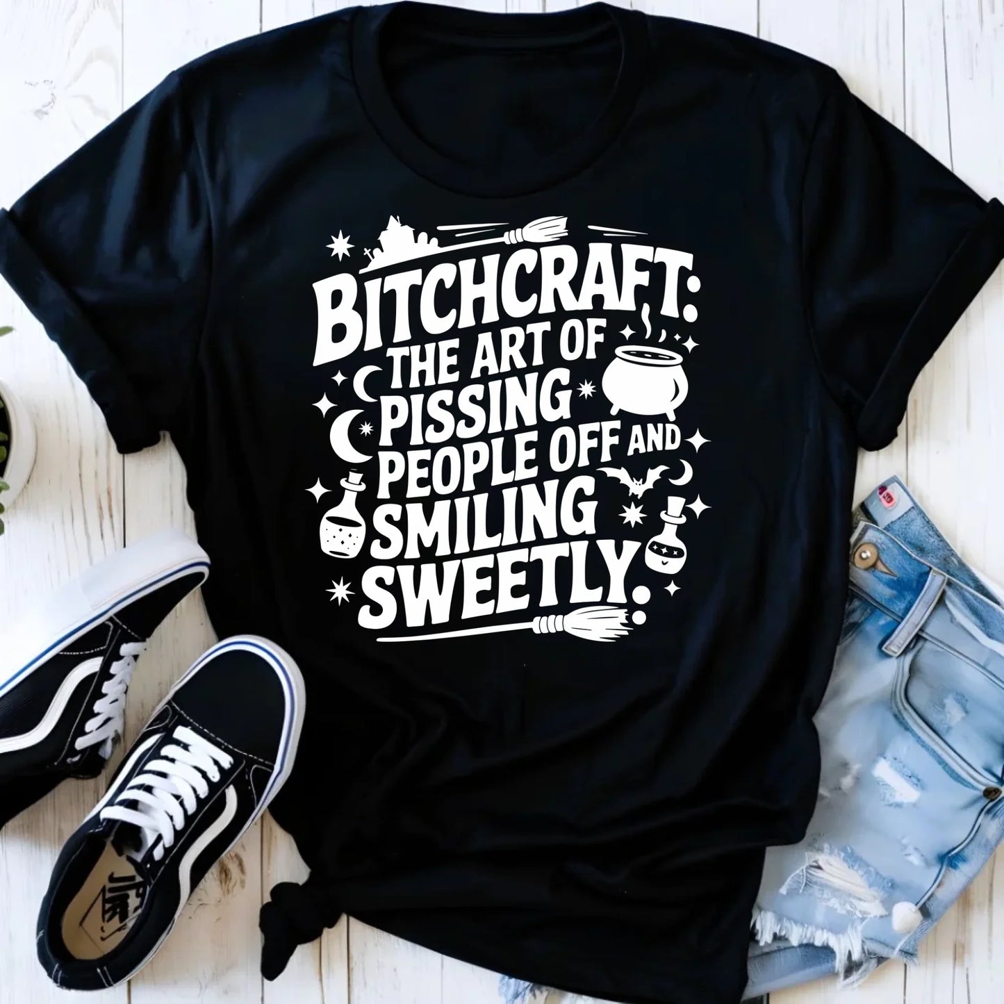 Koszulka damska na Halloween - Bitchcraft HL25