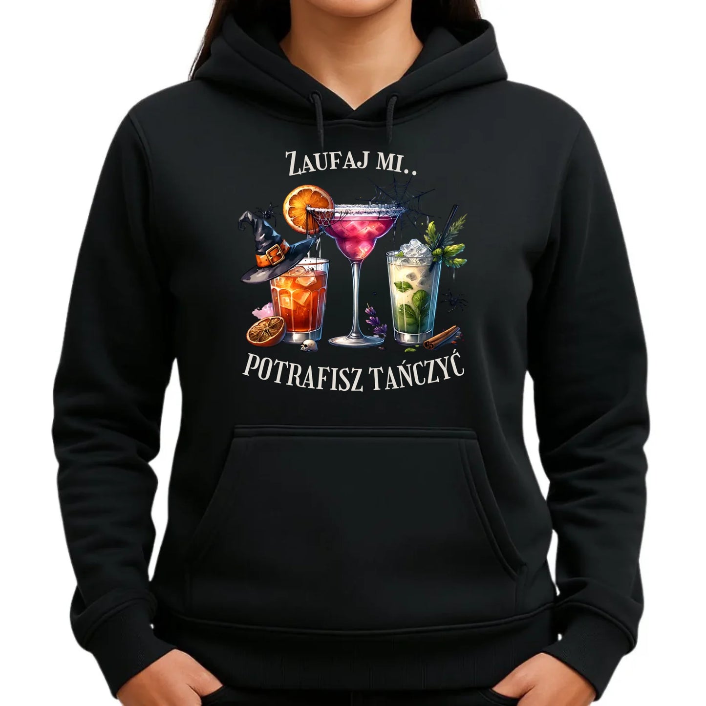 Bluza damska z kapturem na Halloween - Zaufaj mi potrafisz tańczyć HL26 - StoryCups.pl