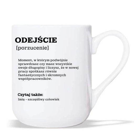 Kubek elegant - Odejście z pracy [porzucenie] - personalizowany OP01 - StoryCups.pl