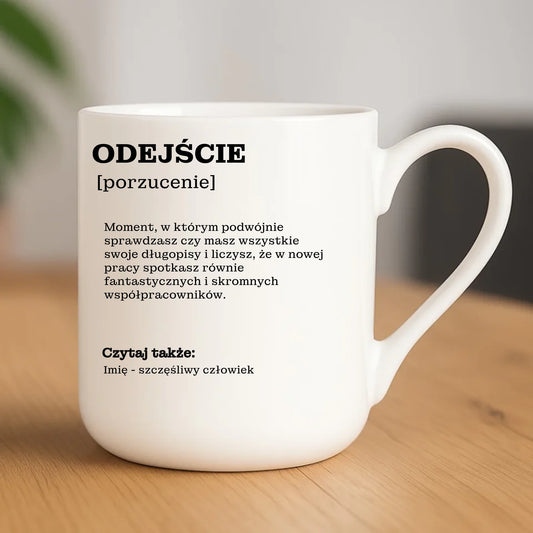 Kubek elegant - Odejście z pracy [porzucenie] - personalizowany OP01 - StoryCups.pl