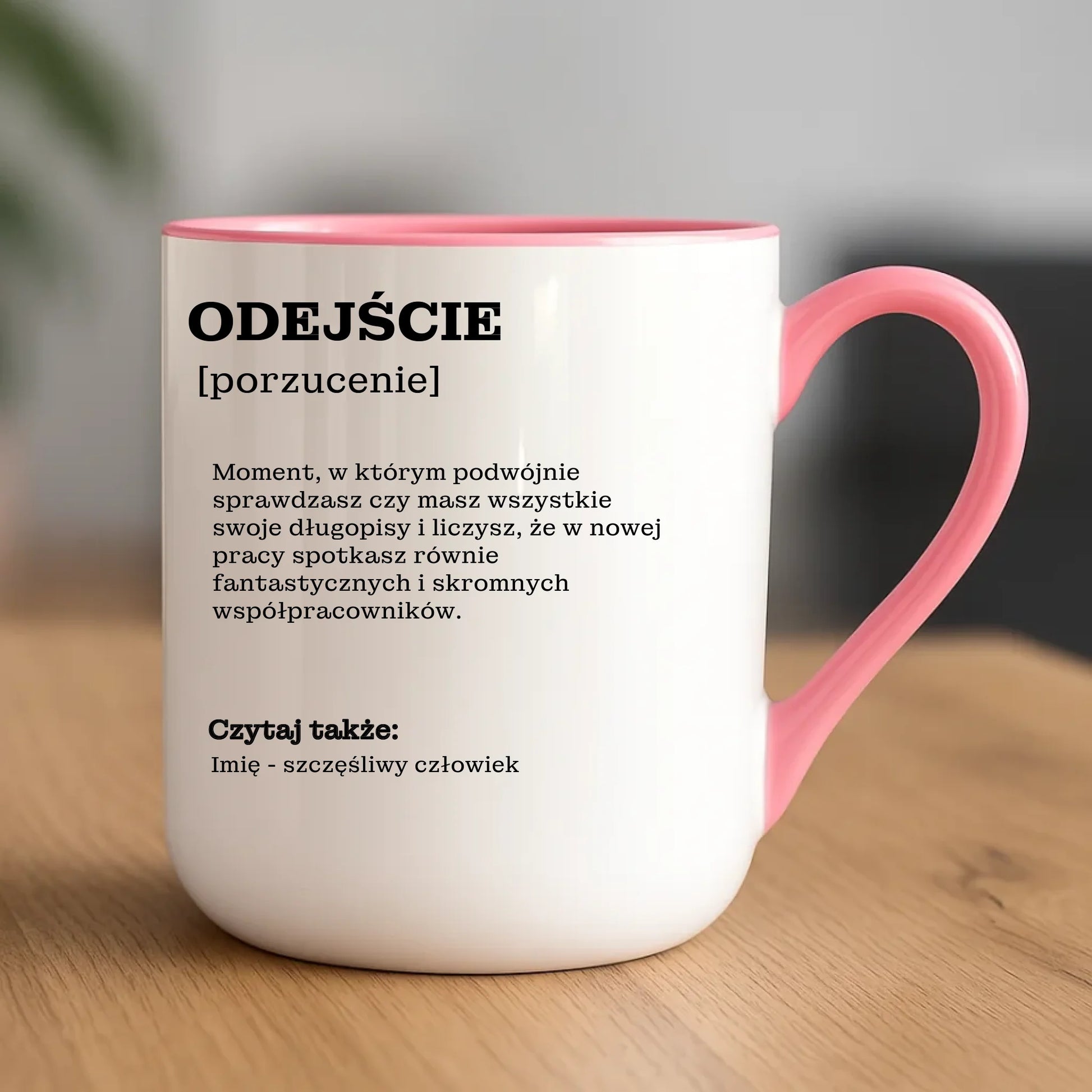 Kubek elegant - Odejście z pracy [porzucenie] - personalizowany OP01 - StoryCups.pl