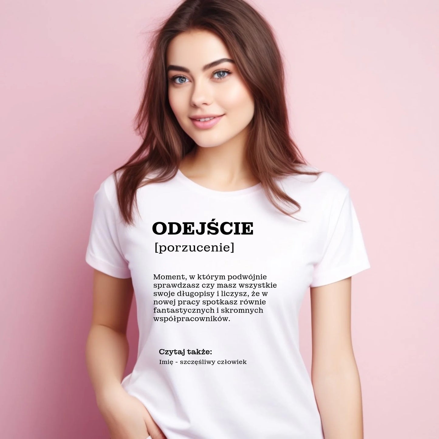 Koszulka damska - Odejście z pracy [porzucenie] - personalizowana OP01 - StoryCups.pl