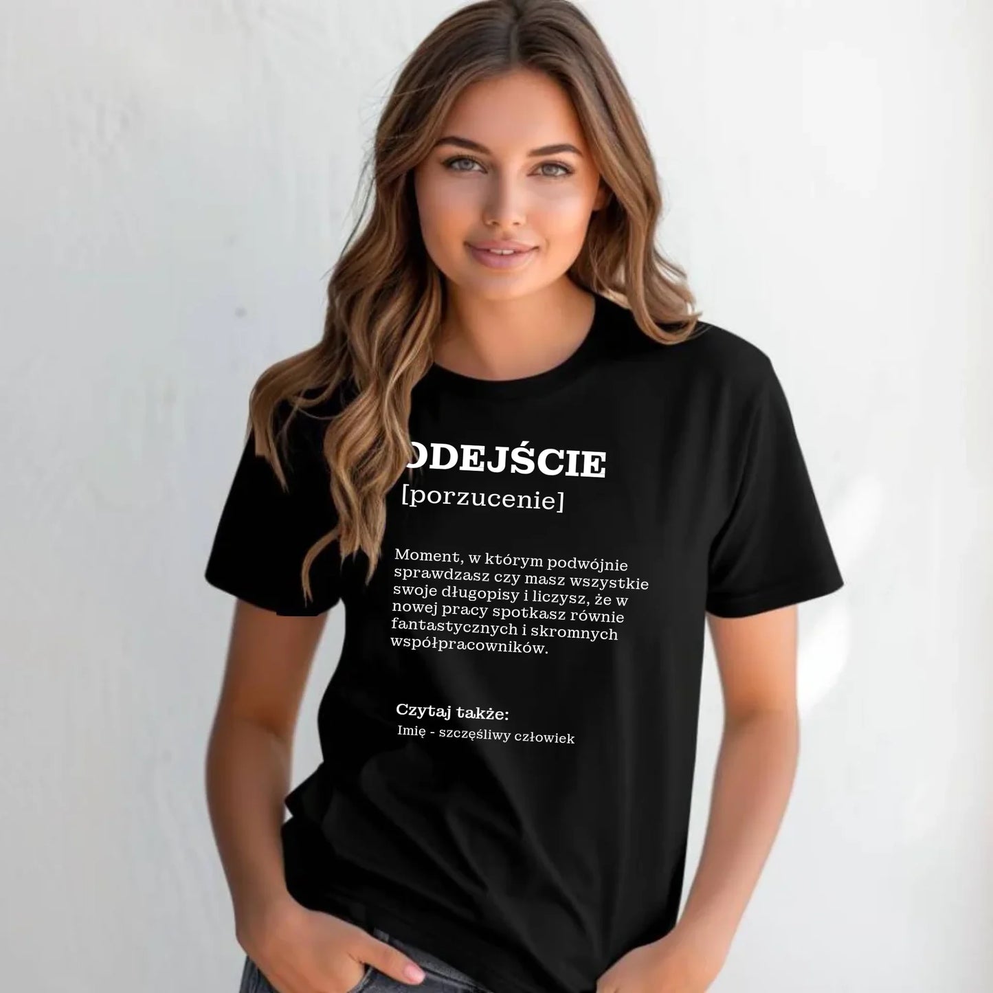 Koszulka damska - Odejście z pracy [porzucenie] - personalizowana OP01 - StoryCups.pl