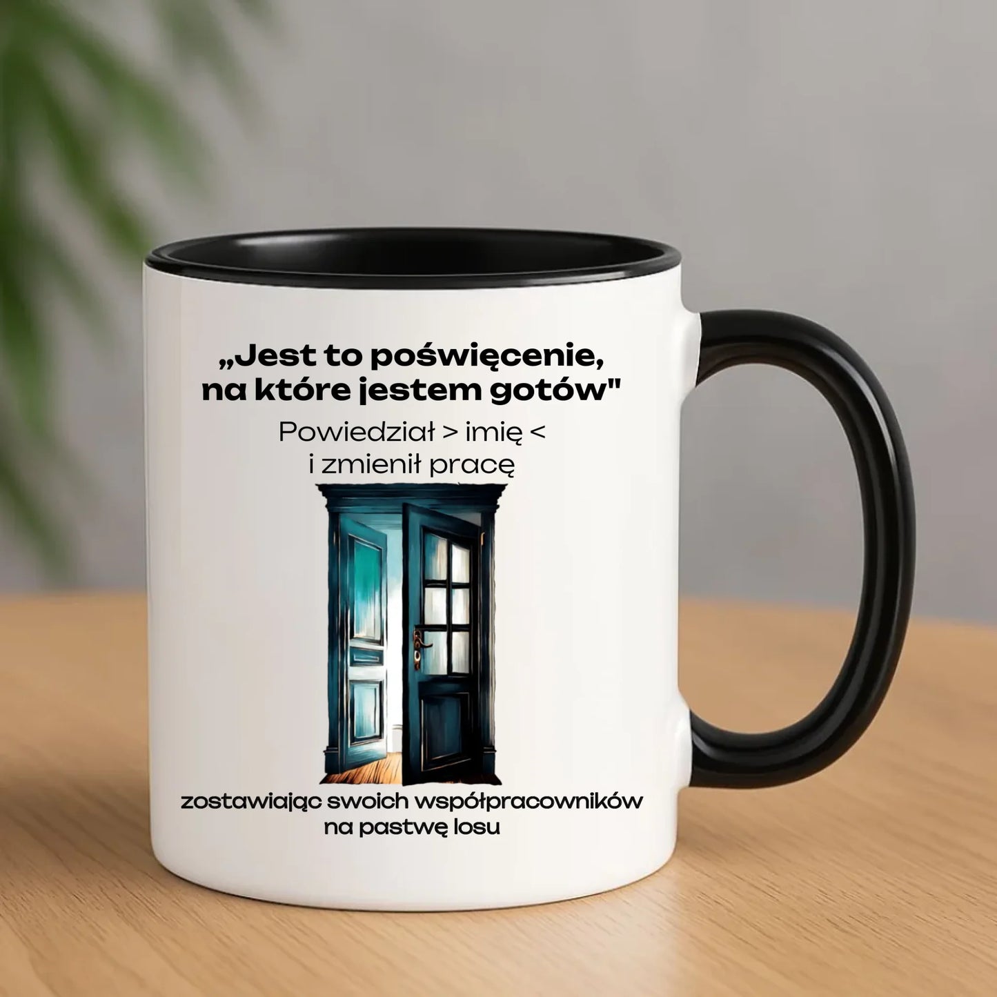 Kubek na odejście z pracy - Poświęcenie, na które jestem gotów - personalizowany OP02 - StoryCups.pl