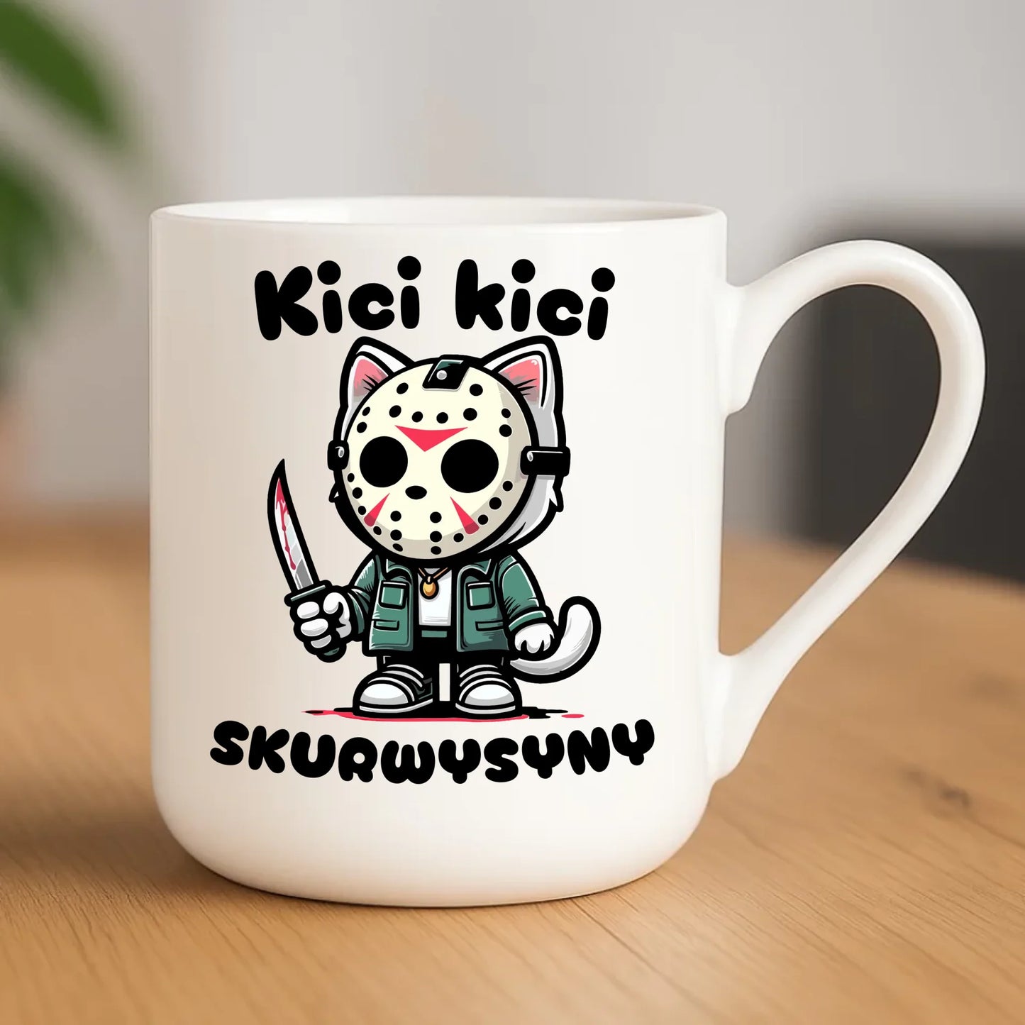 Kubek elegant na Halloween - Kici kici skurwysyny HL28
