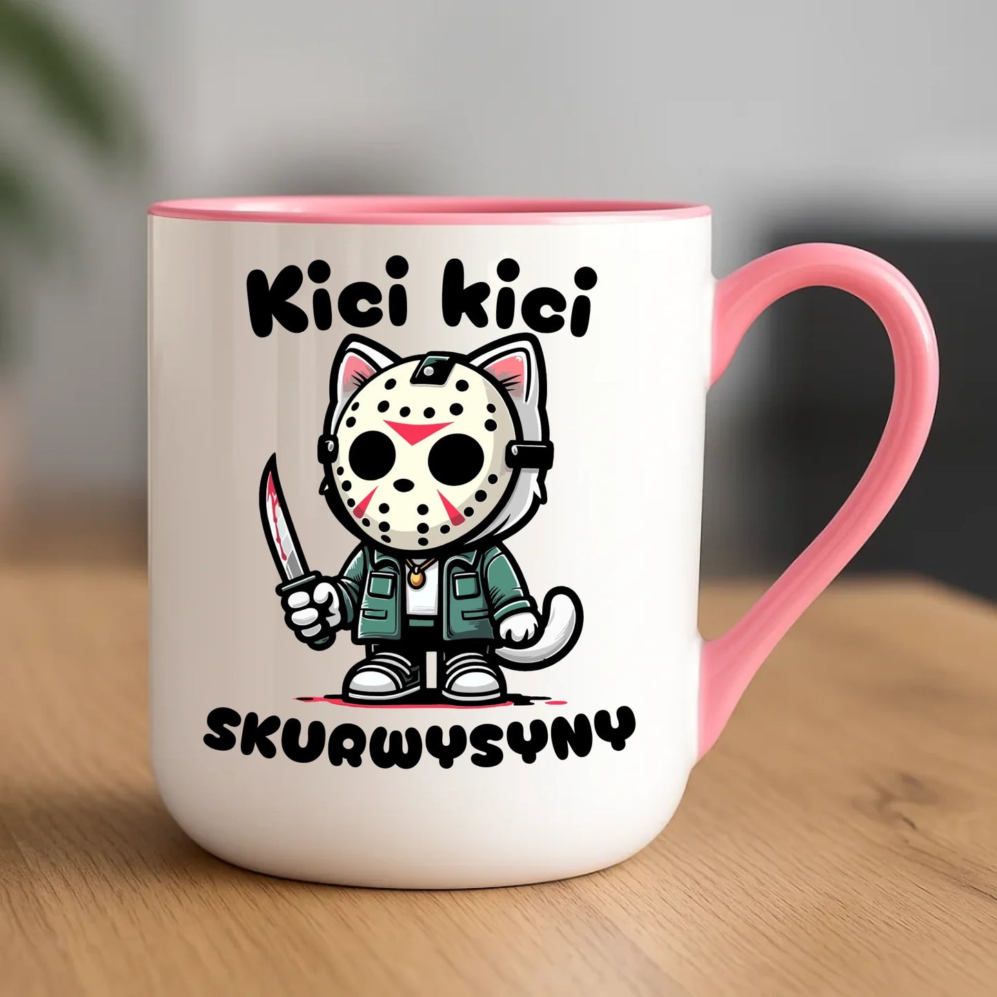 Kubek elegant na Halloween - Kici kici sk*rwysyny - bez cenzury HL28 - StoryCups.pl