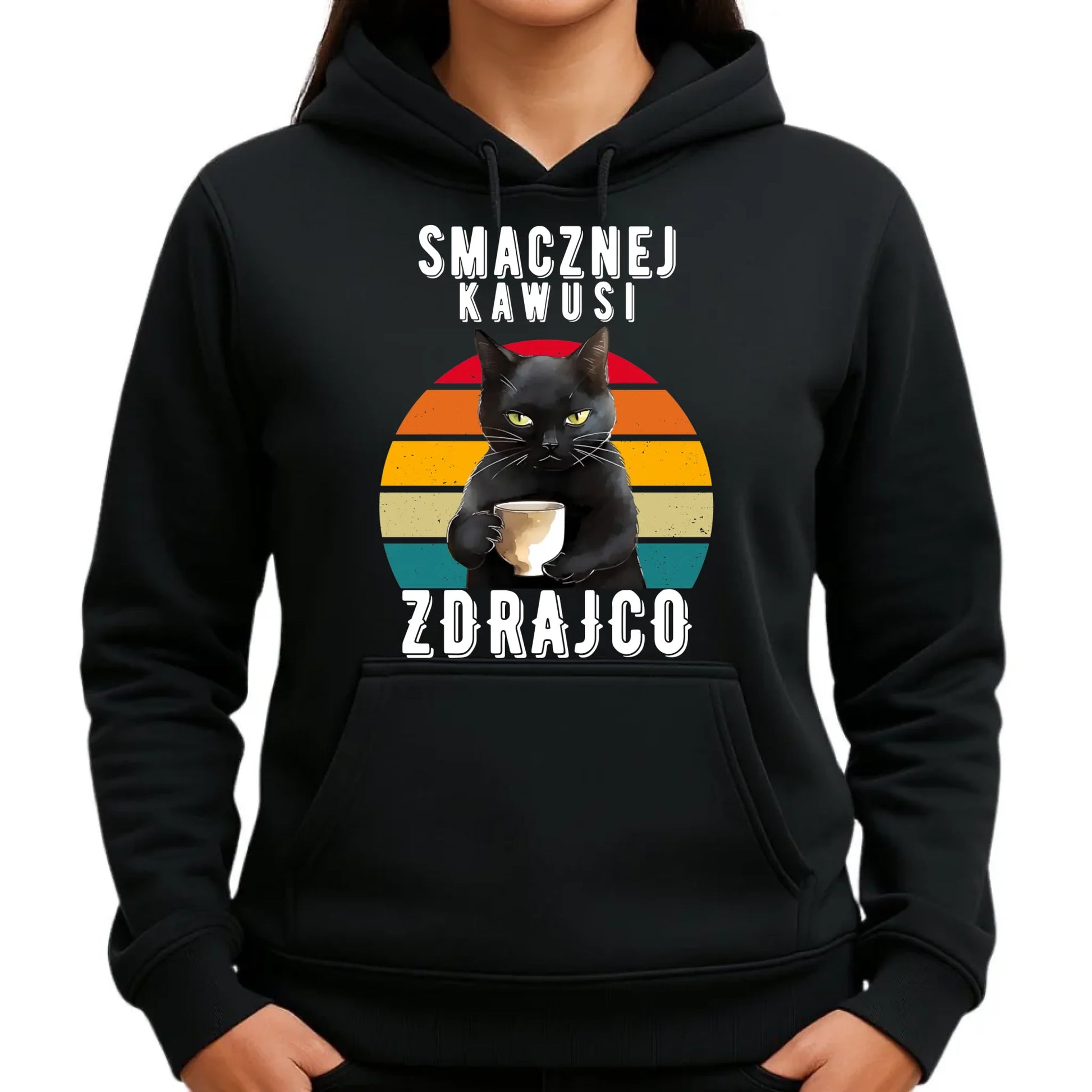 Bluza damska z kapturem na odejście z pracy - Smacznej kawusi zdrajco OP03 - StoryCups.pl