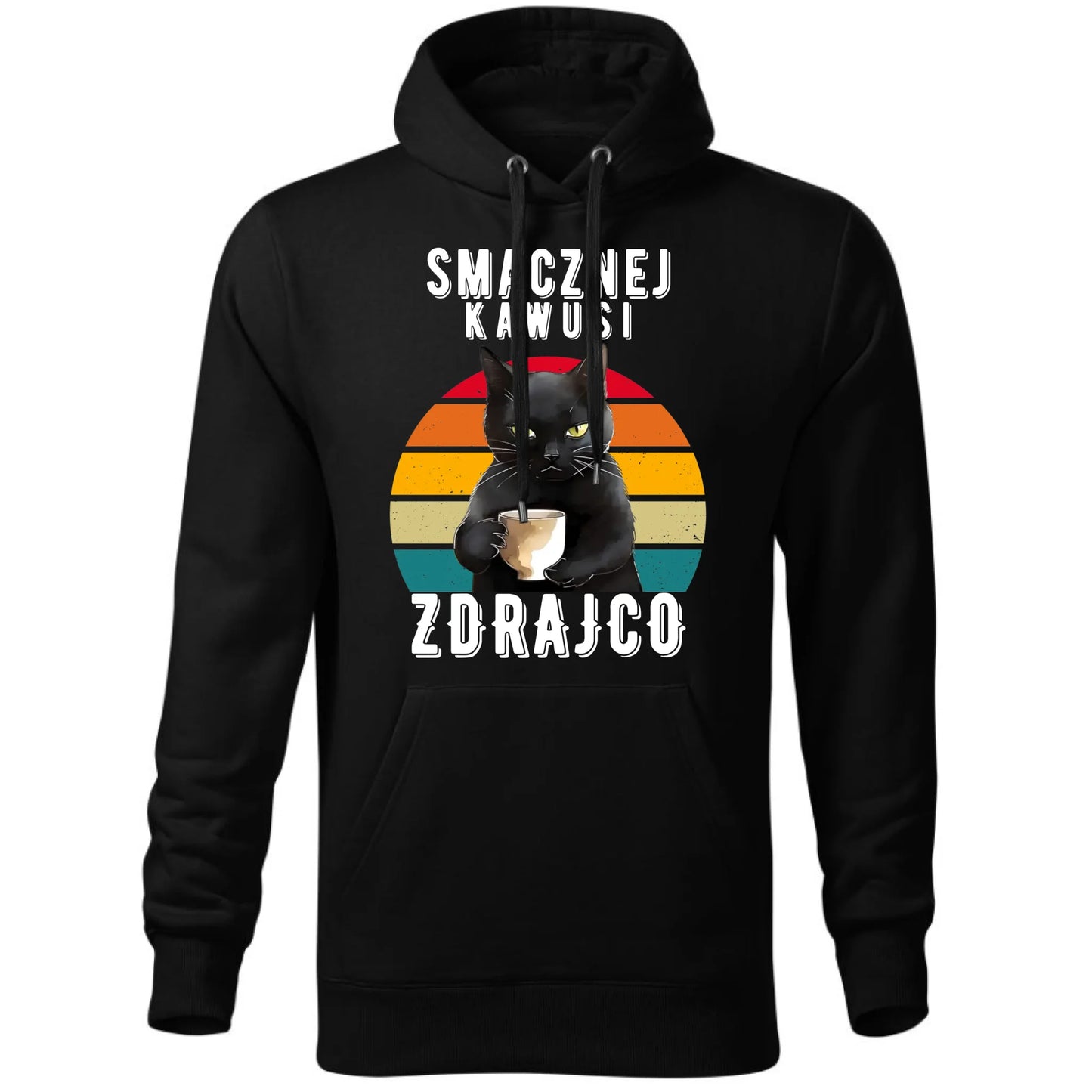 Bluza męska z kapturem na odejście z pracy - Smacznej kawusi zdrajco OP03 - StoryCups.pl