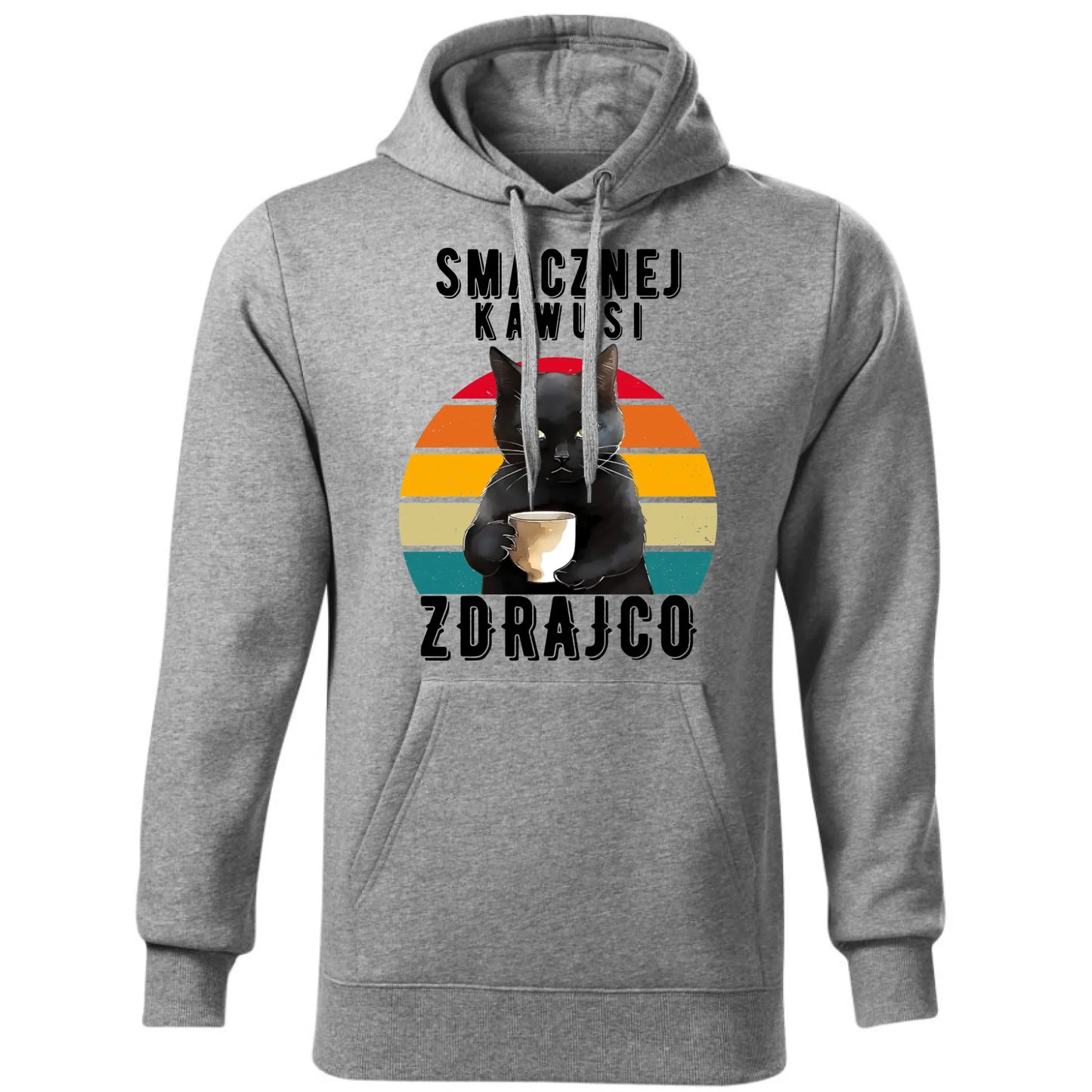 Bluza męska z kapturem na odejście z pracy - Smacznej kawusi zdrajco OP03 - StoryCups.pl