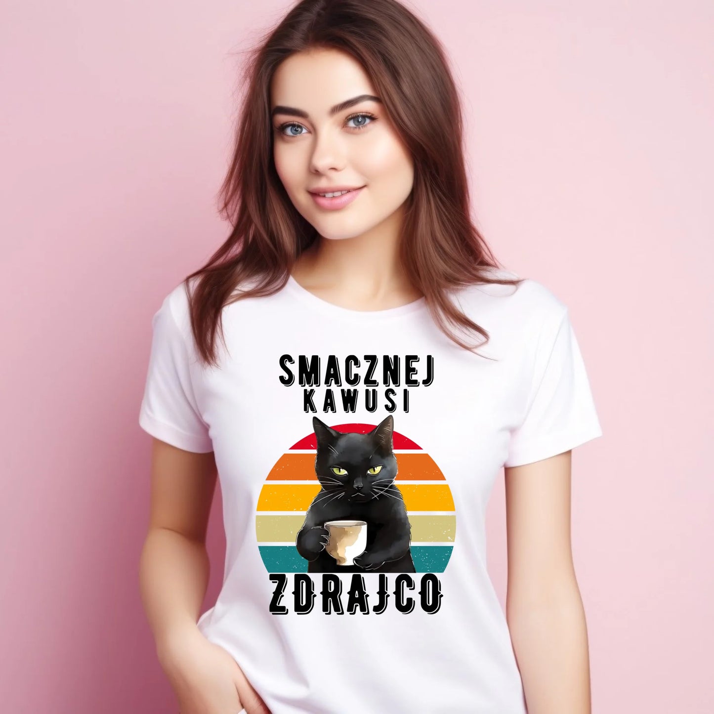 Koszulka damska na odejście z pracy - Smacznej kawusi zdrajco OP03 - StoryCups.pl