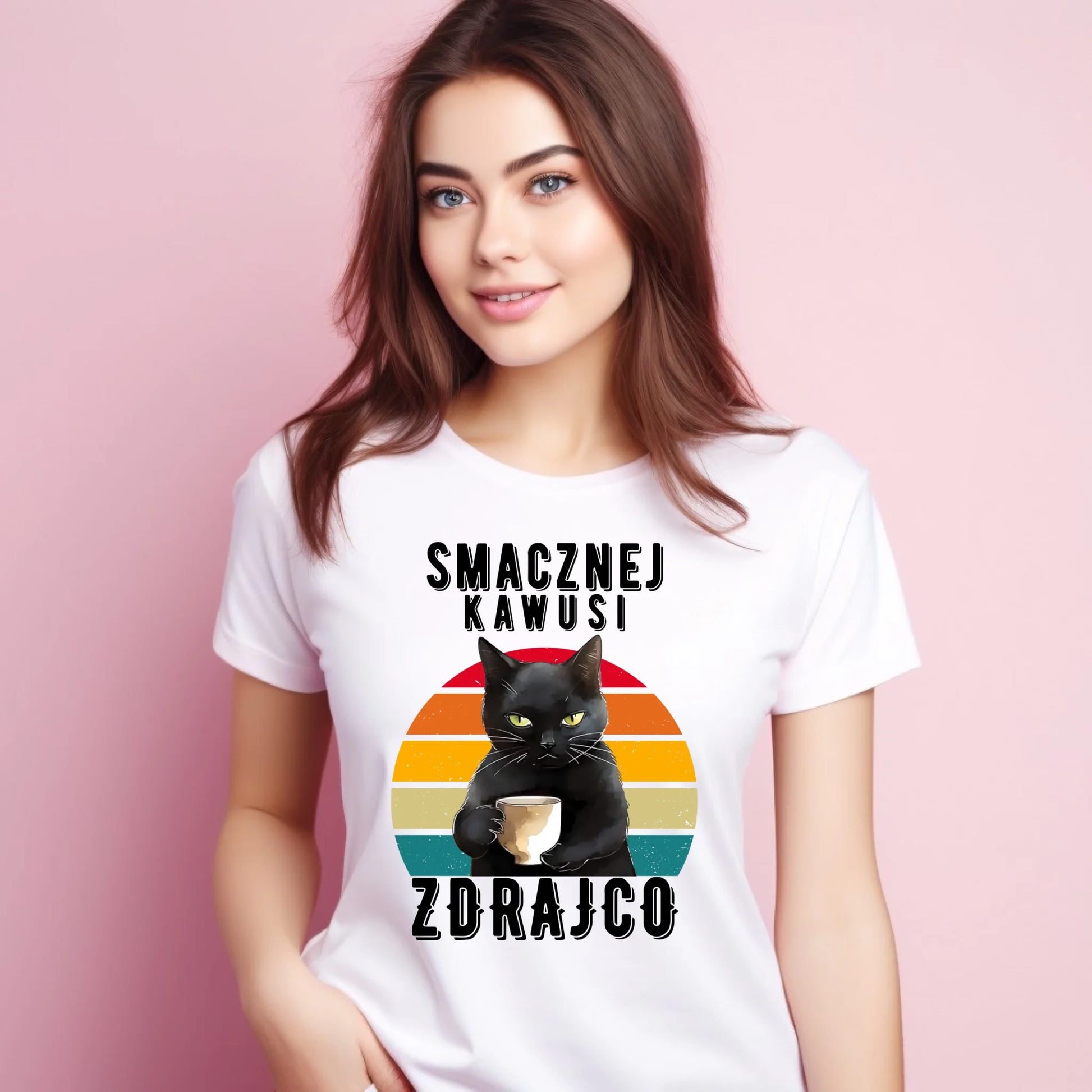 Koszulka damska na odejście z pracy - Smacznej kawusi zdrajco OP03 - StoryCups.pl