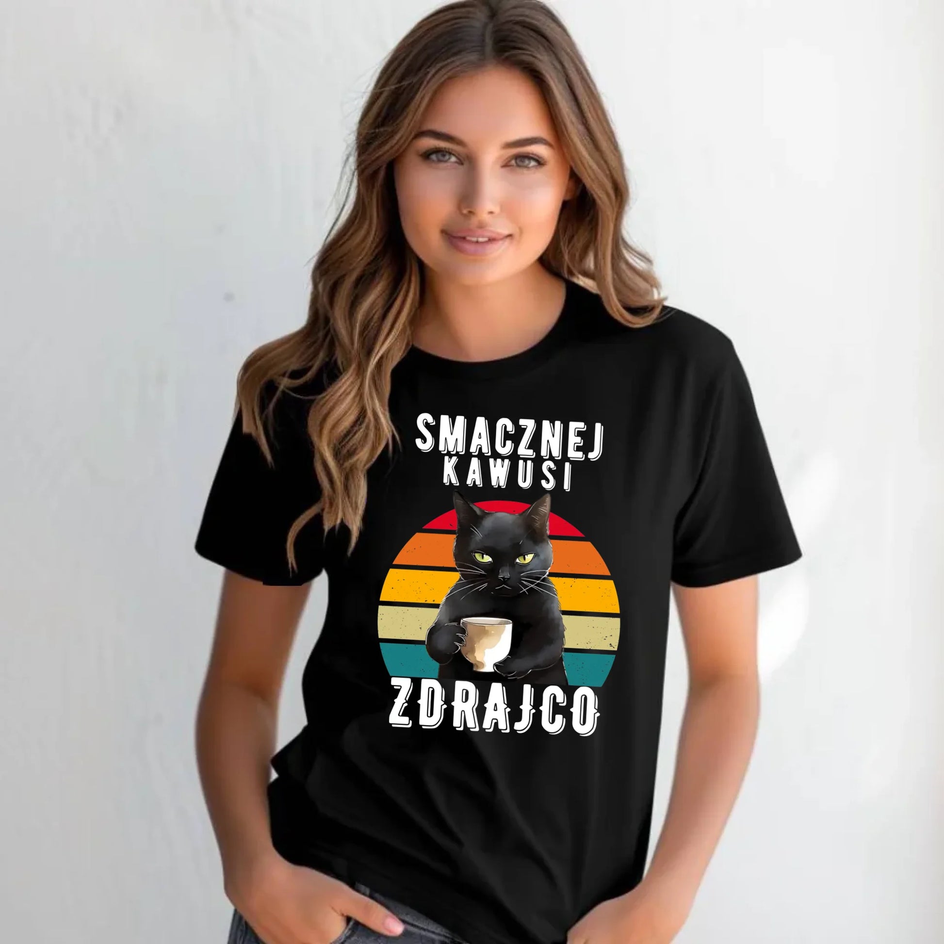 Koszulka damska na odejście z pracy - Smacznej kawusi zdrajco OP03 - StoryCups.pl