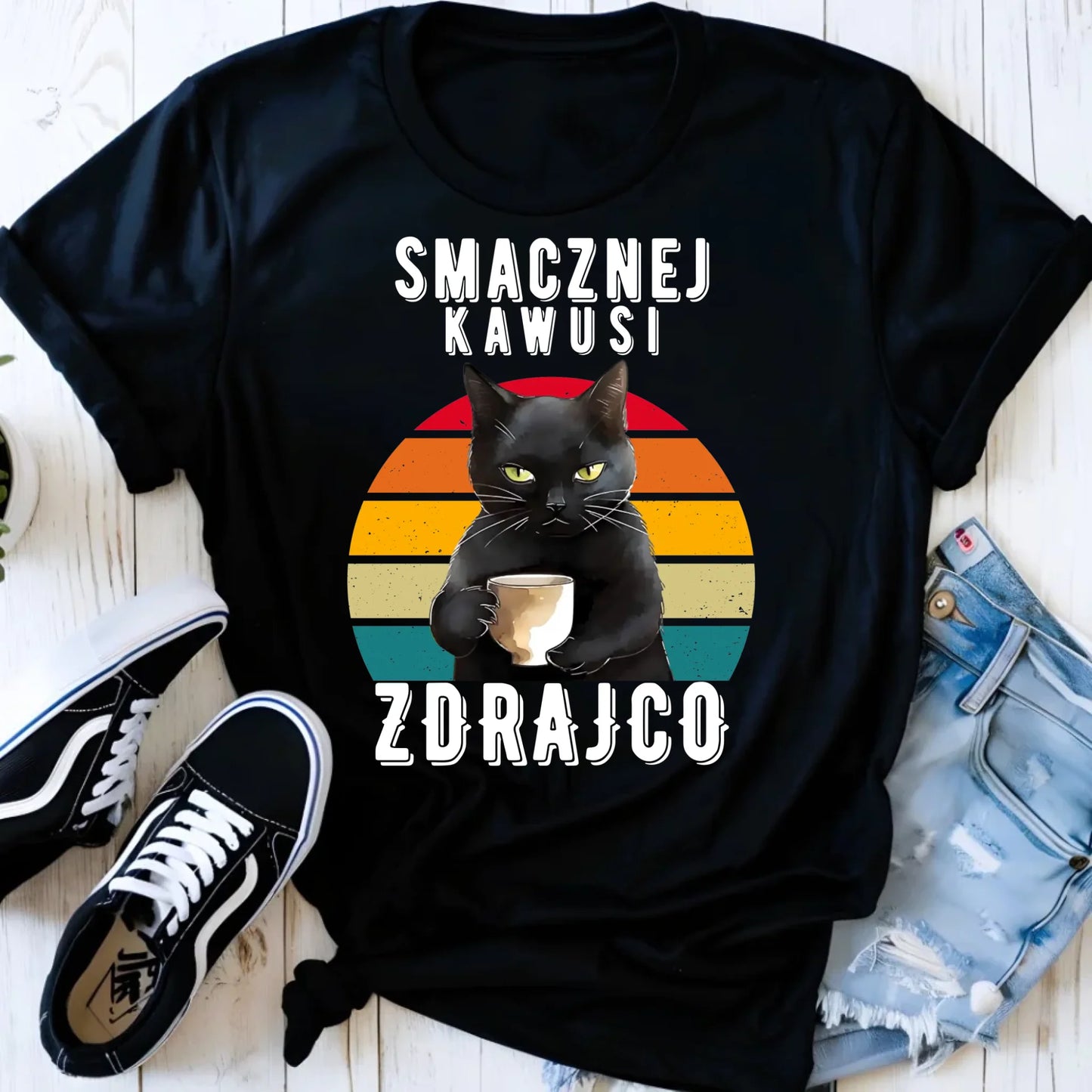 Koszulka damska na odejście z pracy - Smacznej kawusi zdrajco OP03 - StoryCups.pl