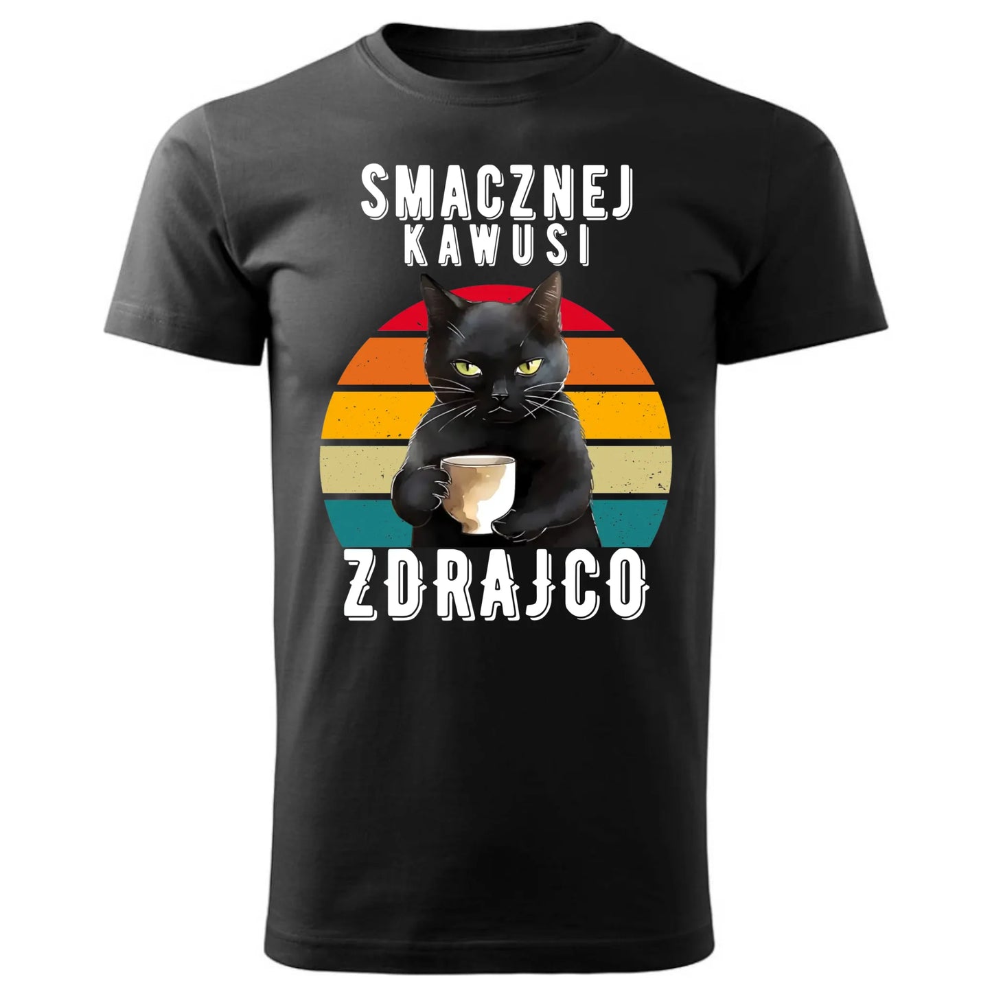Koszulka męska na odejście z pracy - Smacznej kawusi zdrajco OP03 - StoryCups.pl