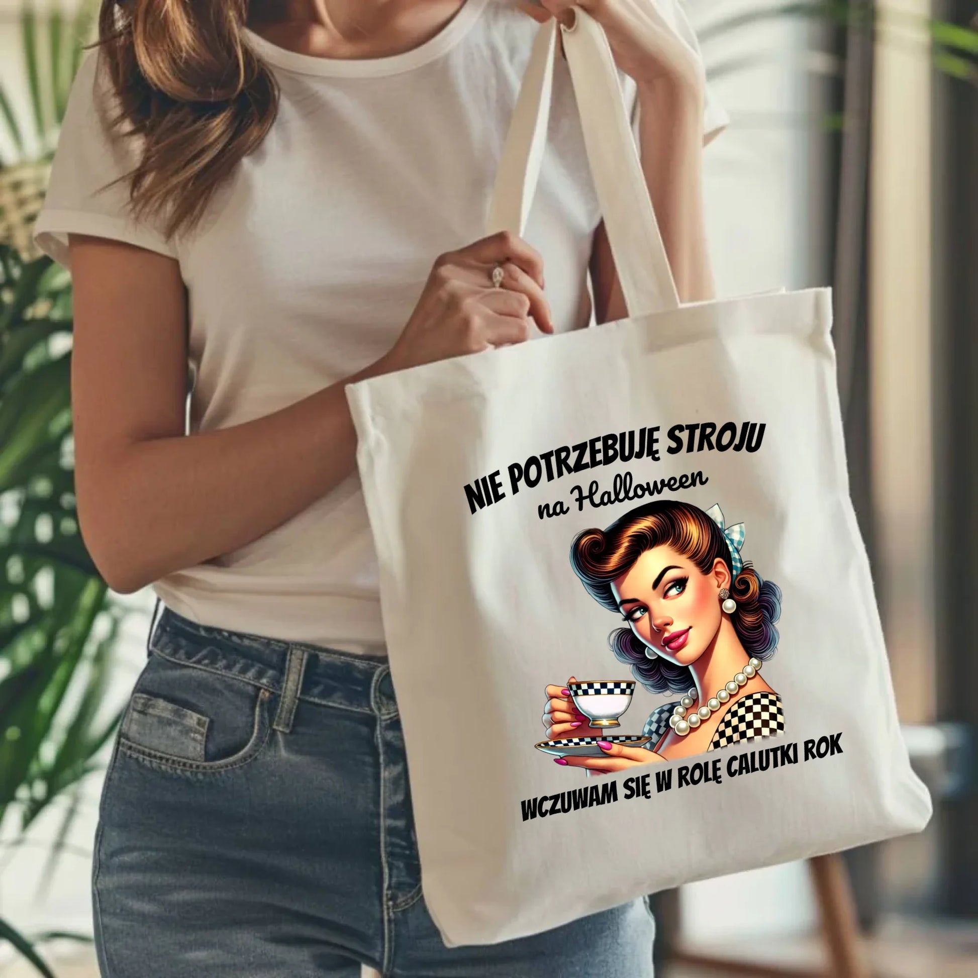 Torba retro pin-up girl – Nie potrzebuję stroju na Halloween HL29 - StoryCups.pl