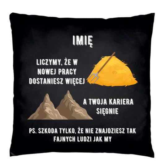 Poduszka dekoracyjna na odejście z pracy - Nie znajdziesz tak fajnych ludzi jak my - personalizowana OP04 - StoryCups.pl