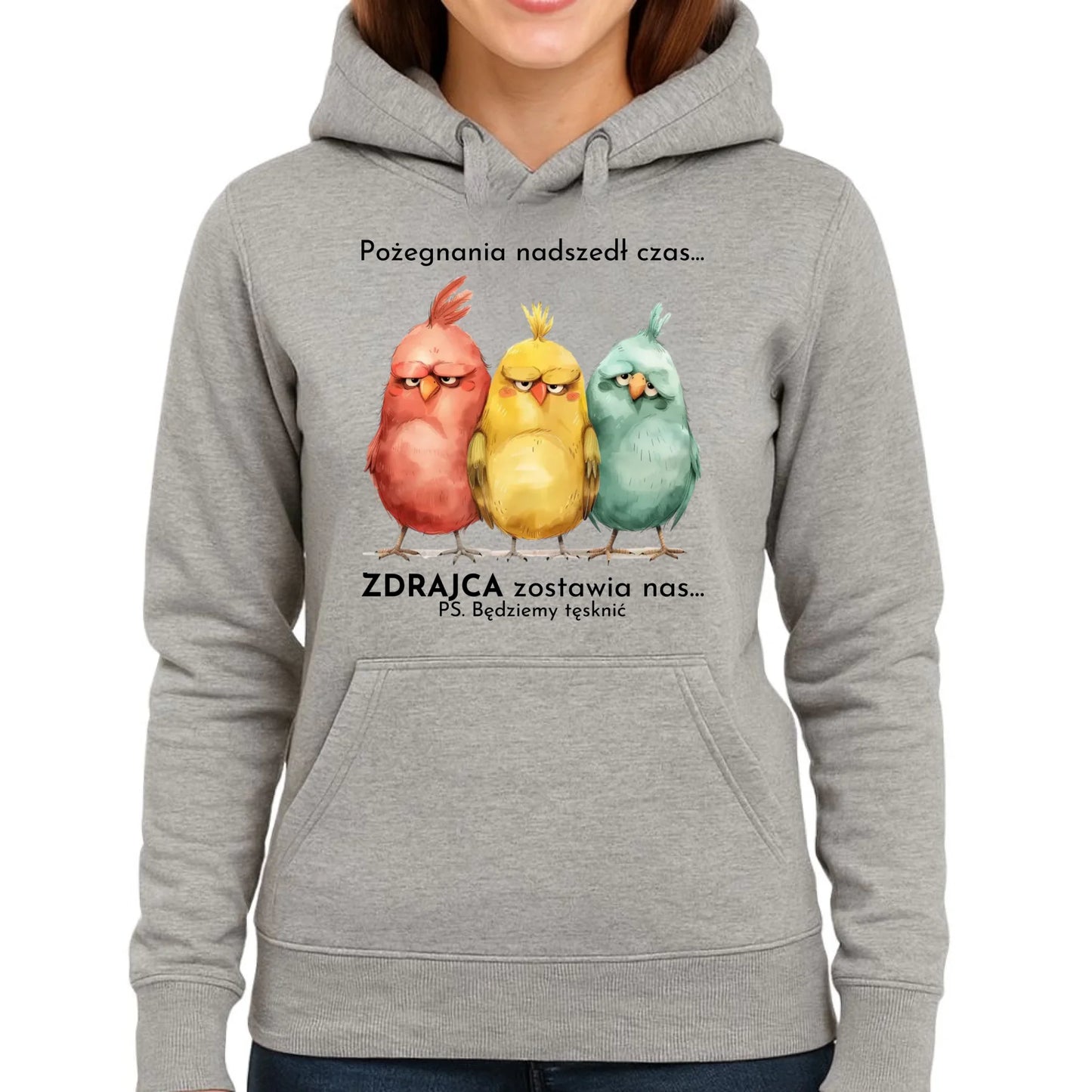 Bluza damska z kapturem na odejście z pracy - Pożegnania nadszedł czas OP05 - StoryCups.pl