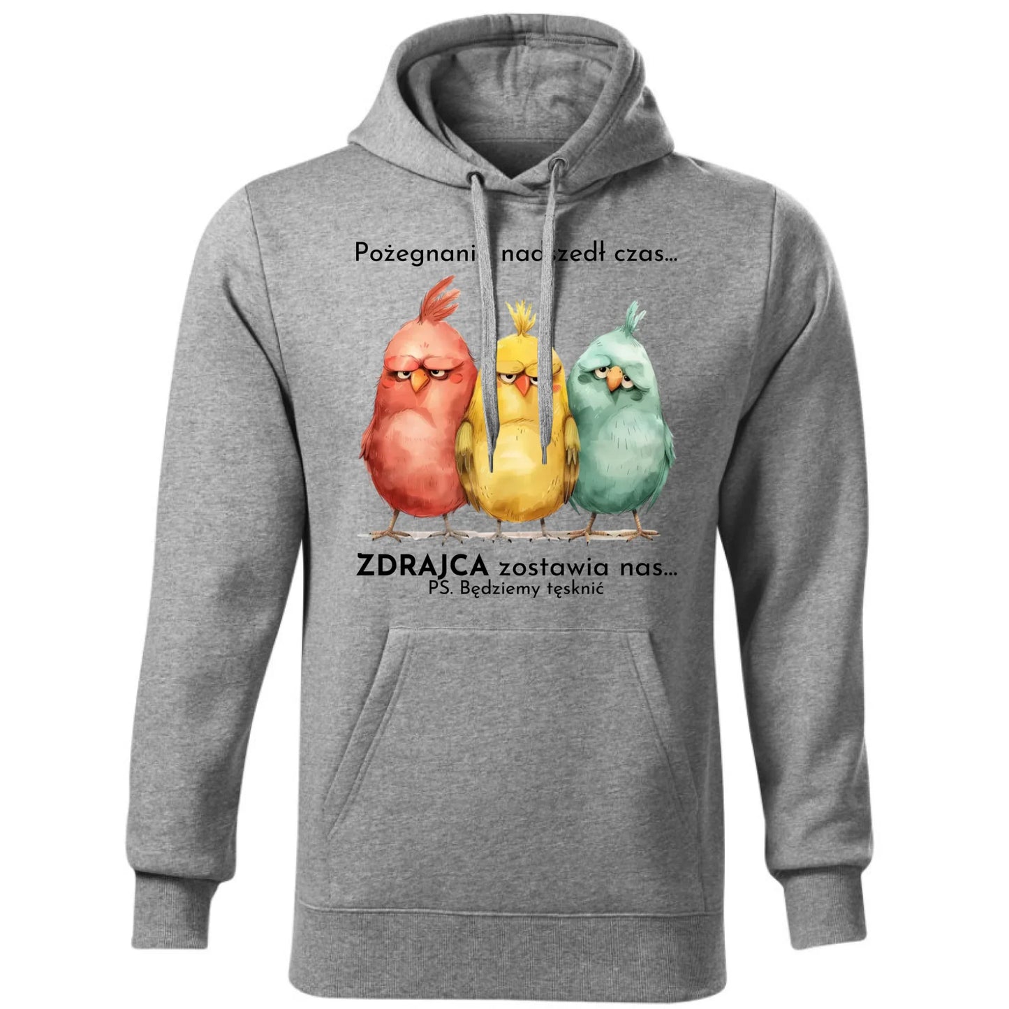Bluza męska z kapturem na odejście z pracy - Pożegnania nadszedł czas OP05 - StoryCups.pl