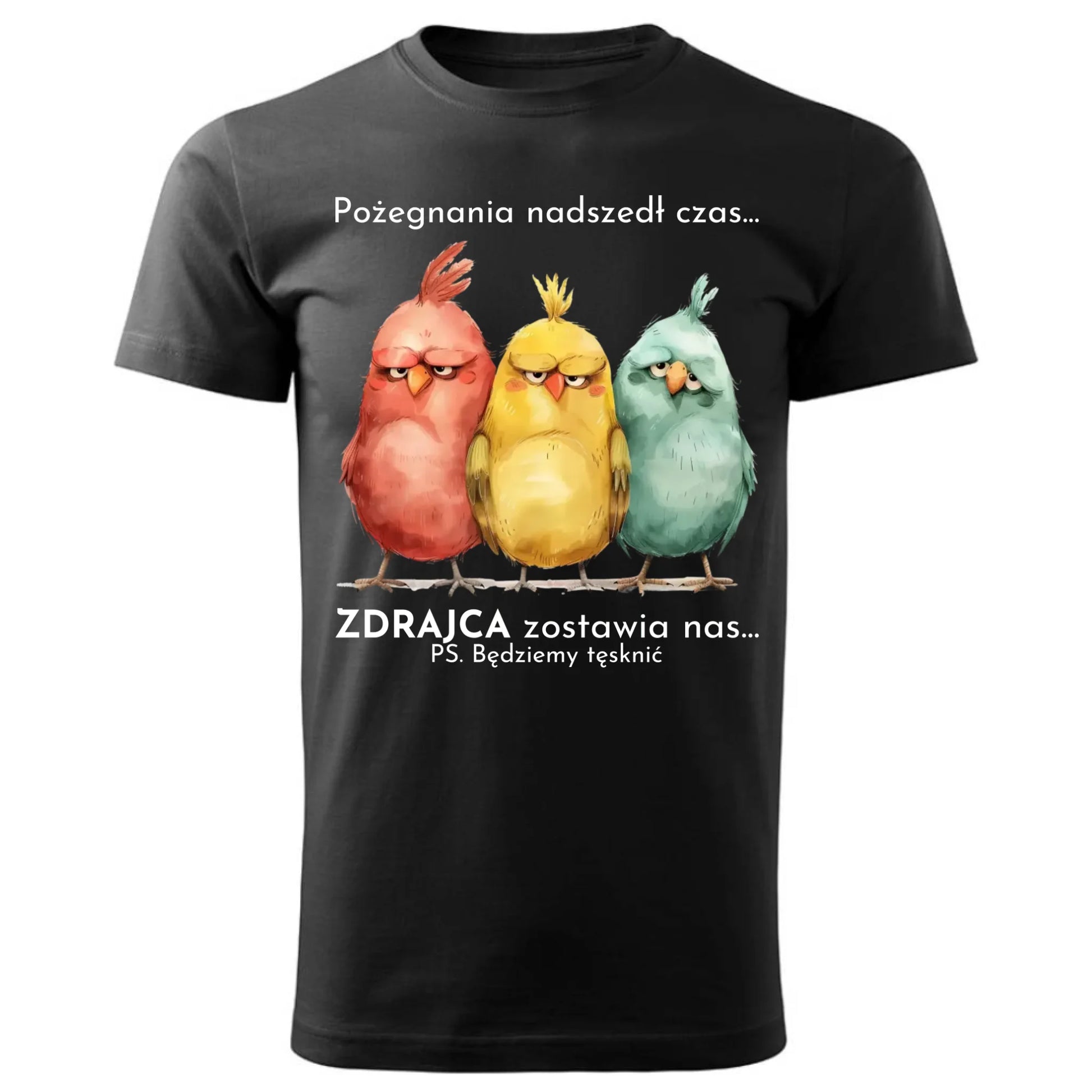 Koszulka męska na odejście z pracy - Pożegnania nadszedł czas OP05 - StoryCups.pl