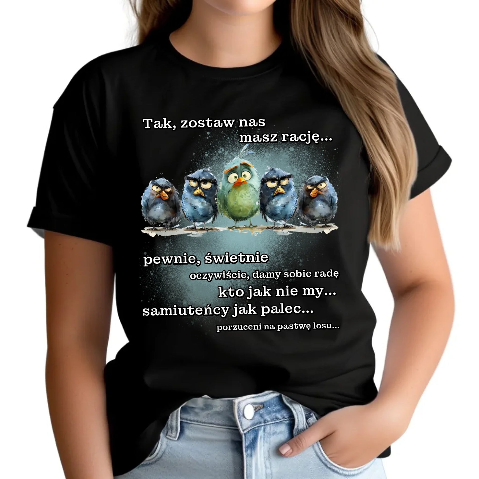 Koszulka damska na odejście z pracy - Tak, zostaw nas OP06 - StoryCups.pl