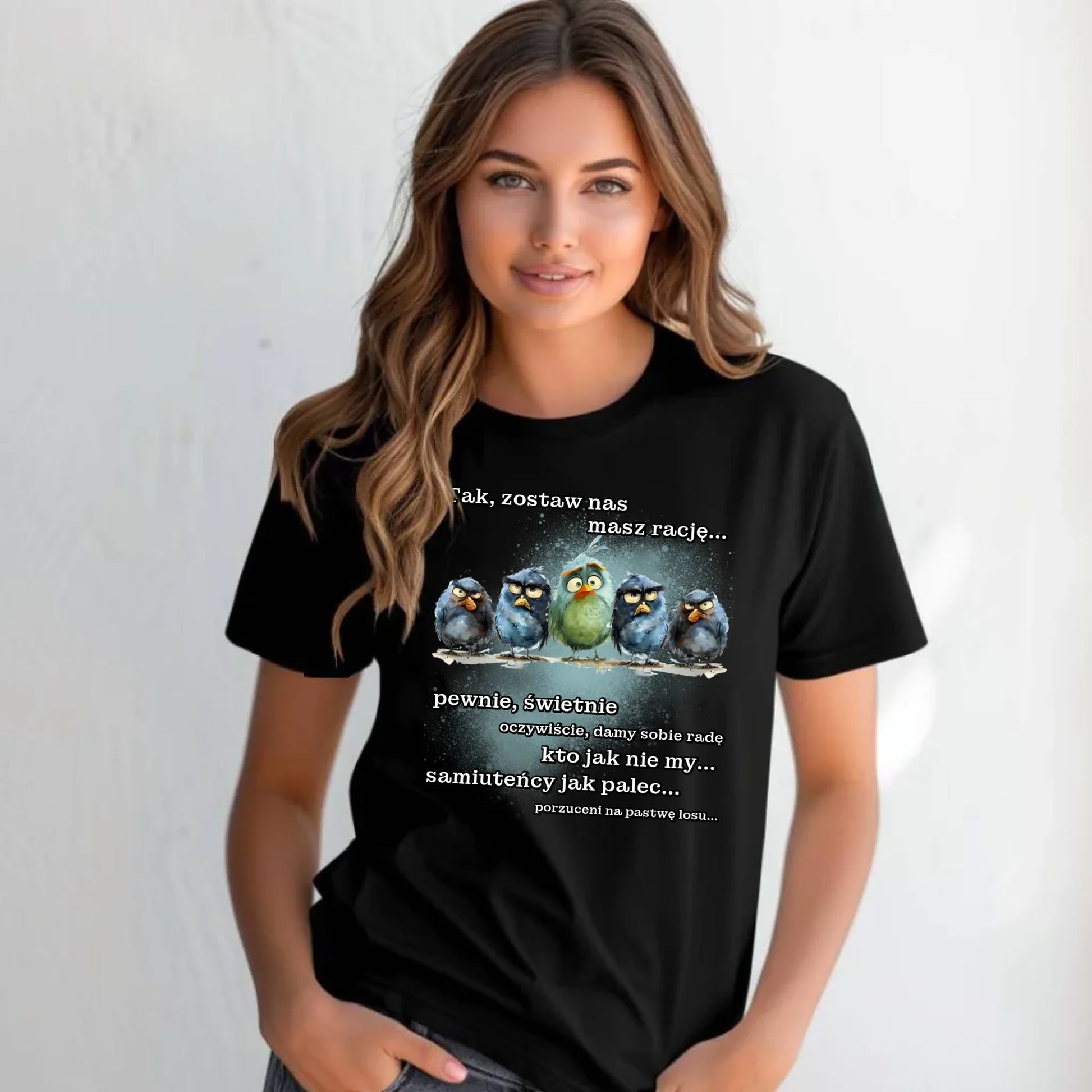 Koszulka damska na odejście z pracy - Tak, zostaw nas OP06 - StoryCups.pl