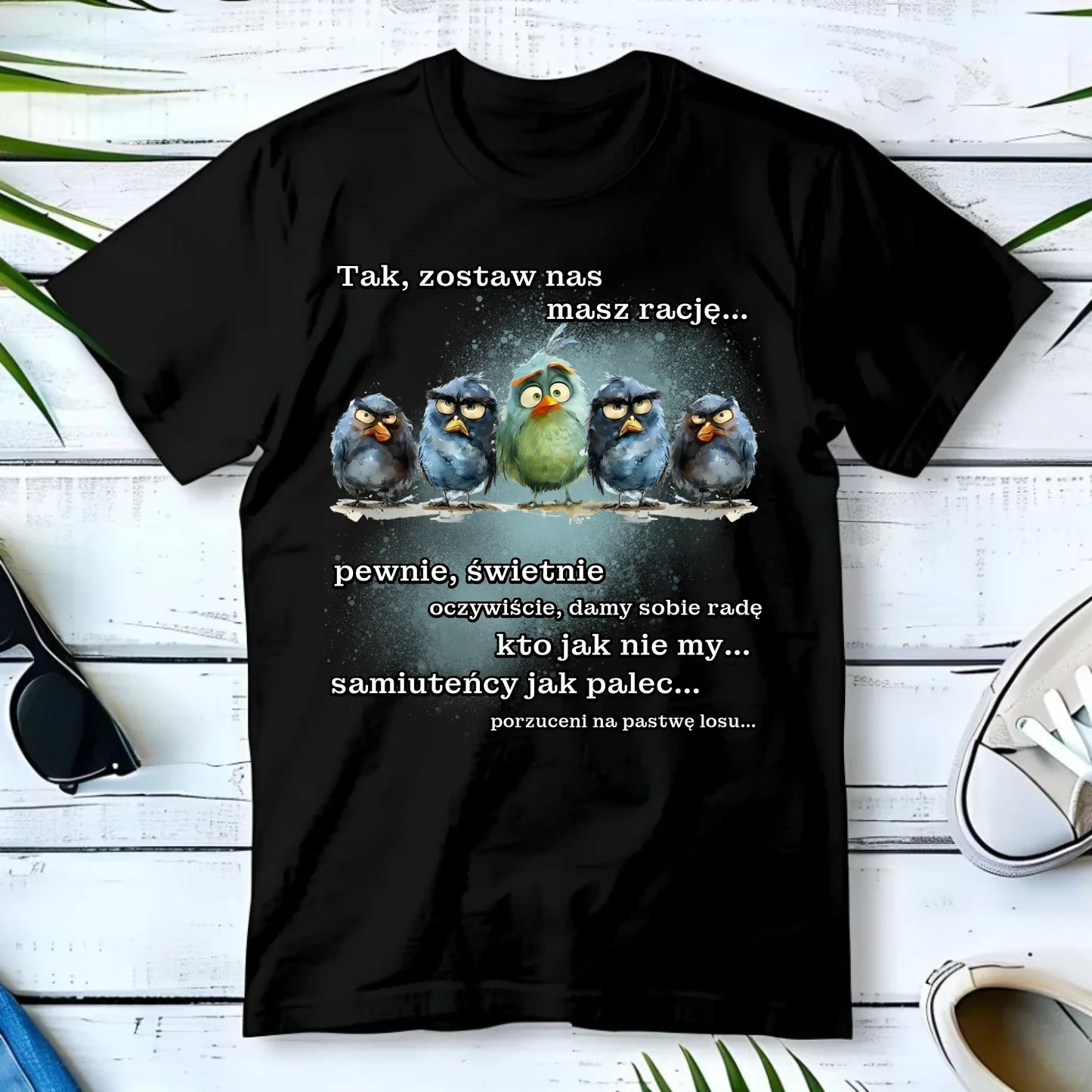 Koszulka męska na odejście z pracy - Tak, zostaw nas OP06 - StoryCups.pl